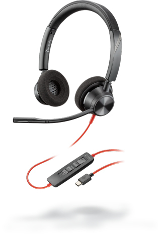 POLY 3320 Headset Ledningsført Opkald/musik USB Type-C Sort