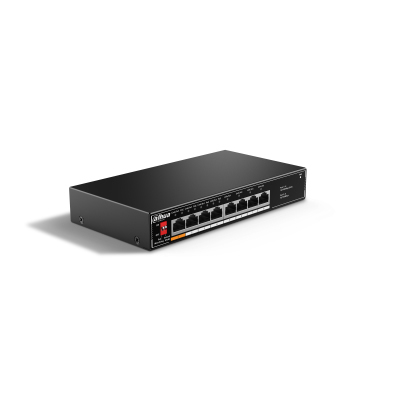 Dahua Technology PoE SF1008LP Ikke administreret L2 Fast Ethernet (10/100) Strøm over Ethernet (PoE) Sort