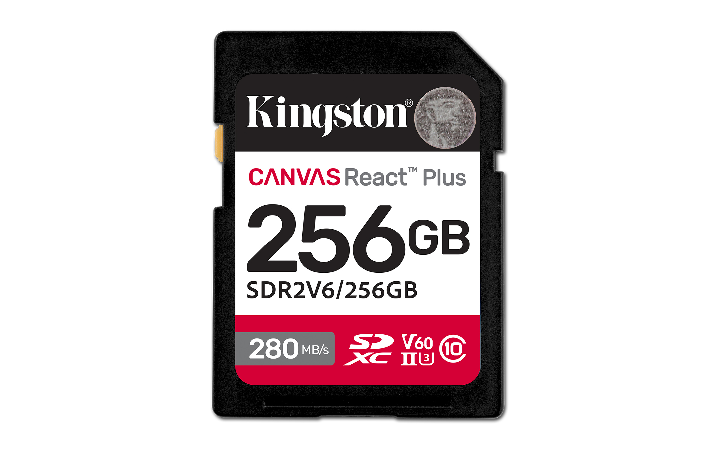 Kingston Technology 256 GB Canvas React Plus SDXC UHS-II 280R/150W U3 V60 til fuld HD/4K