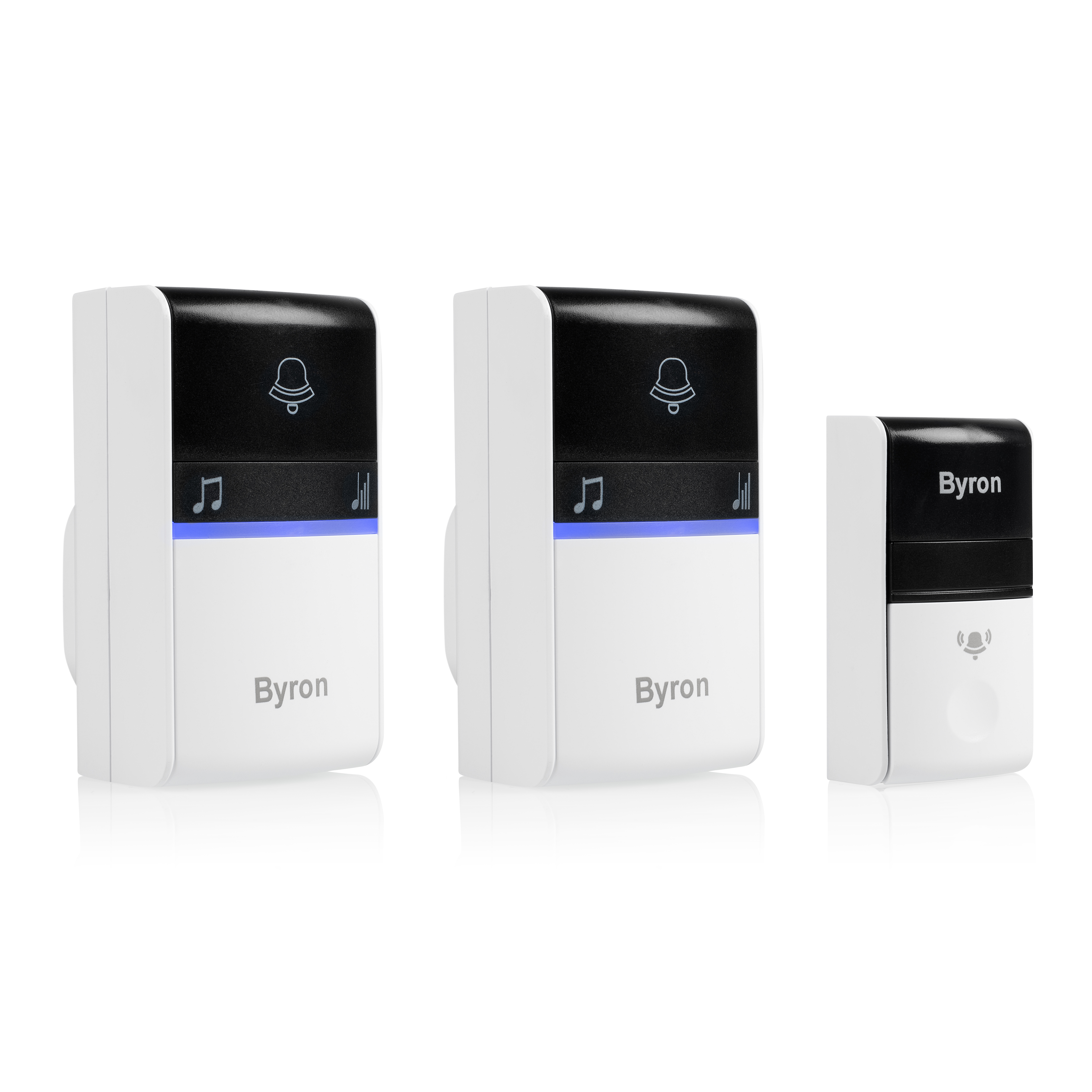 Byron DBY-23415 dørklokkesæt Sort, Hvid