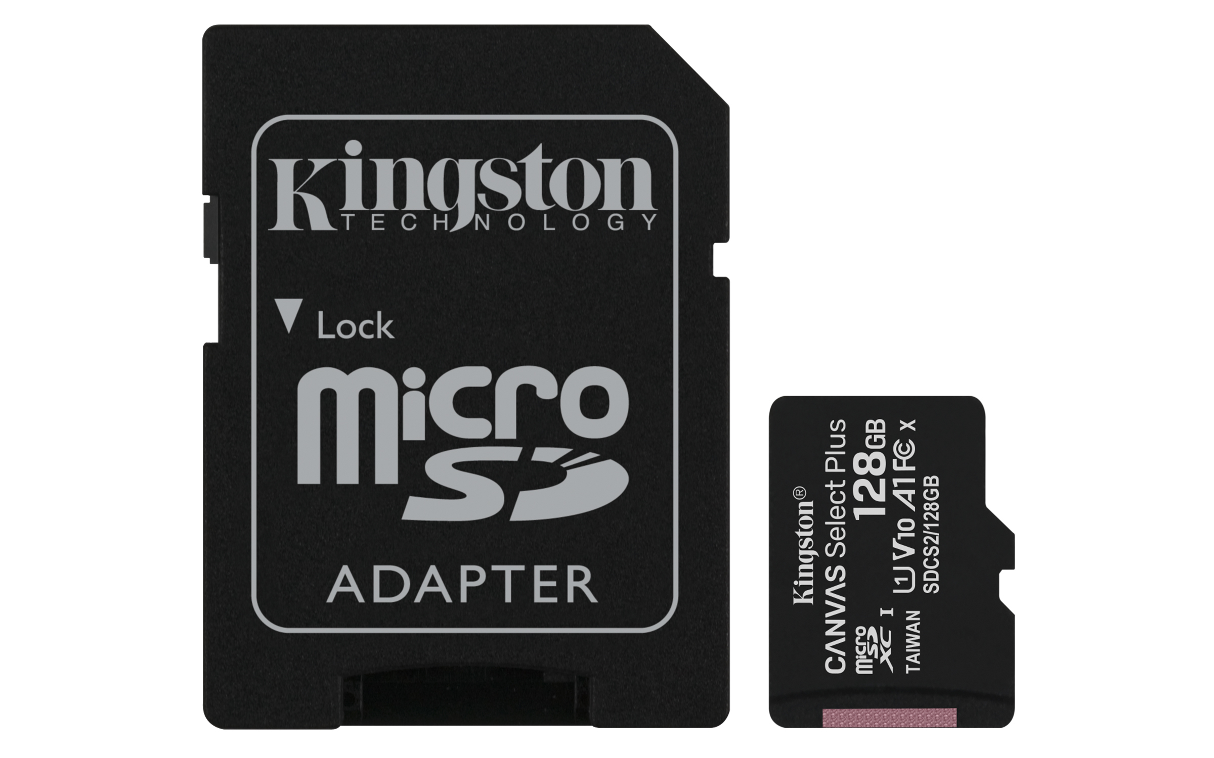 Kingston Technology Canvas Select 128 GB micSDXC Plus 100R A1 C10-kort + ADP