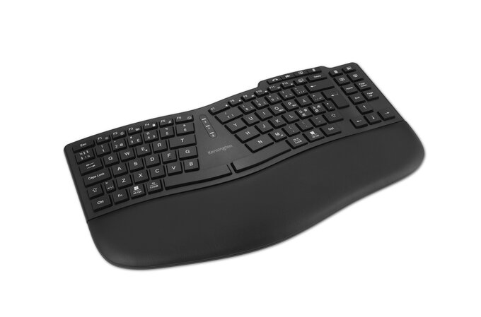 Kensington Pro Fit Ergo KB675 EQ TKL tastatur Hjemme/kontor USB + RF Wireless + Bluetooth QWERTY Nordisk Sort