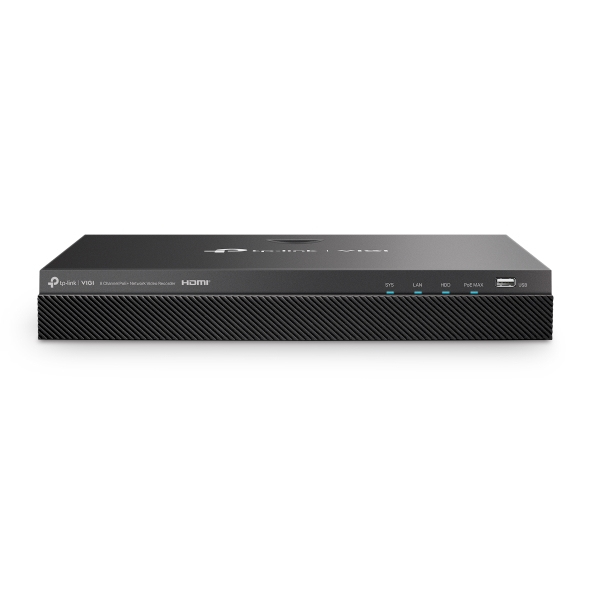 TP-Link VIGI NVR2008H-8MP Netværk videooptager (NVR) Sort