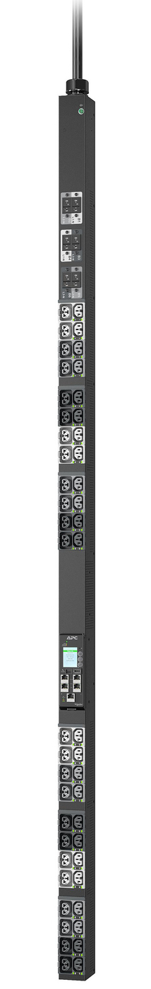 APC NetShelter Rack PDU Advanced Gen 2, Metered Outlet, 3Phase, 22.1kW 400V 32A or 17.3kW 415V 30A, 530P6, 48 Outlet strømforsyningsenhed (PDU) 42 AC stikkontakt(er) 0U Sort