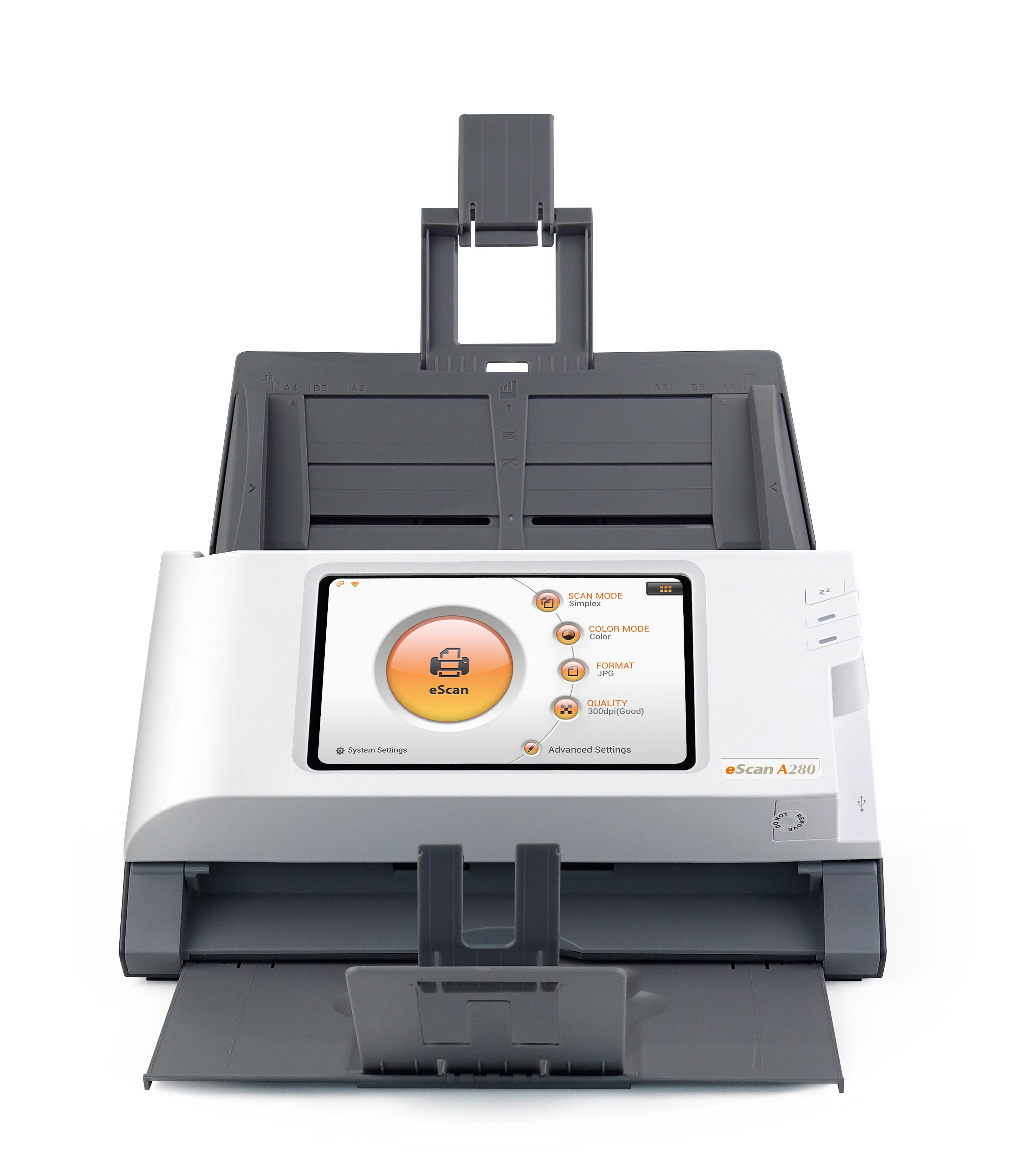 Plustek eScan A280 Essential ADF-scanner 600 x 600 dpi A4 Sort, Hvid