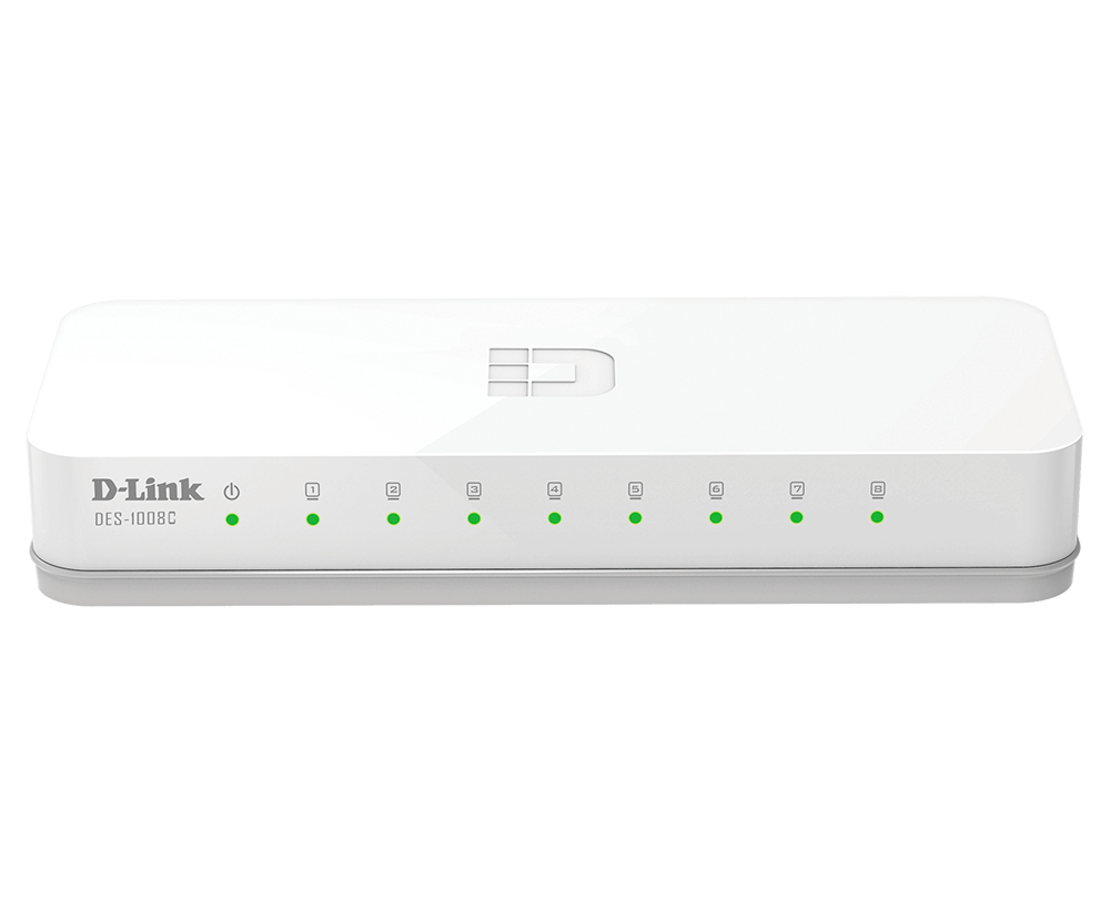 D-Link 0 Ikke administreret Fast Ethernet (10/100) Desktop Hvid