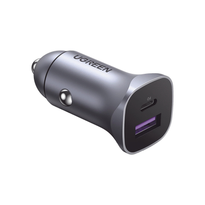 Ugreen 40858 oplader til mobil enhed Universel Aluminium Cigartænder Hurtig opladning Automatisk