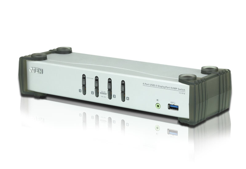 ATEN CS1914-AT-G KVM Switch Sort, Grå