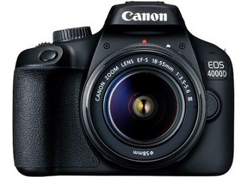Canon EOS 4000D + EF-S 18-55mm III SLR kamerasæt 18 MP 5184 x 3456 pixel Sort