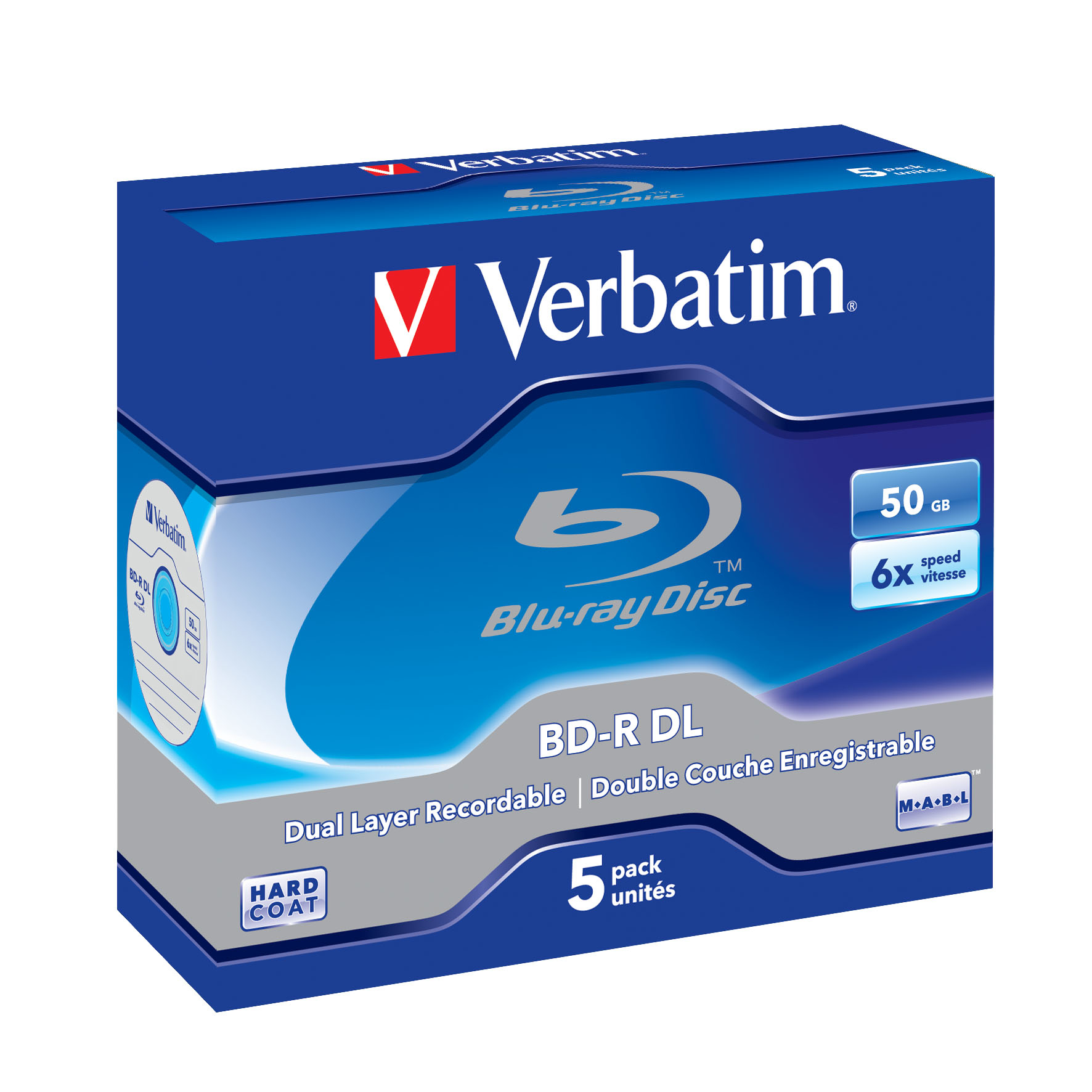 Verbatim 43748 blank Blu-ray disk BD-R 50 GB 5 stk