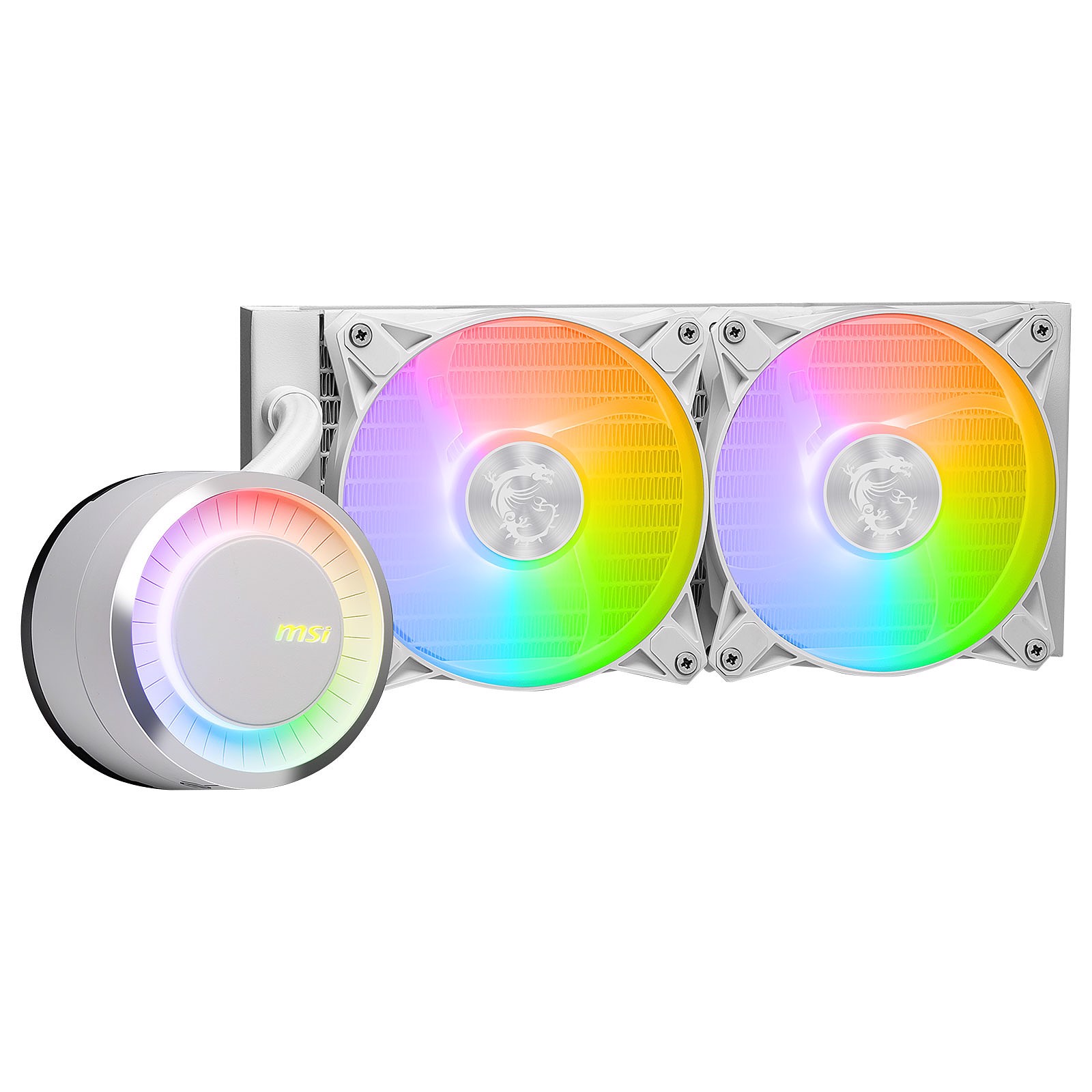 MSI MAG Coreliquid E240 WHITE Bundkort, Processor Væskekølingssæt 12 cm Hvid