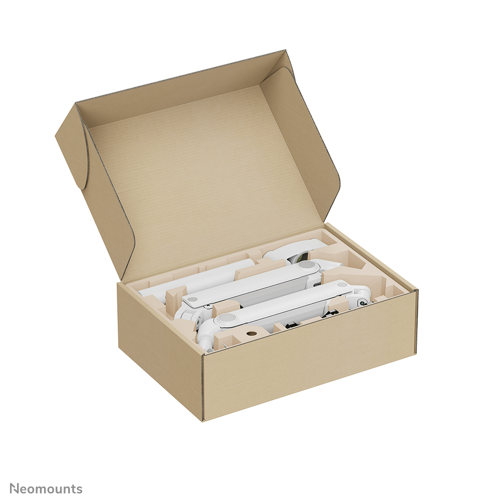 Neomounts DS65S-950WH2 skærmbeslag og -stativer 86,4 cm (34") Skrivebord Hvid