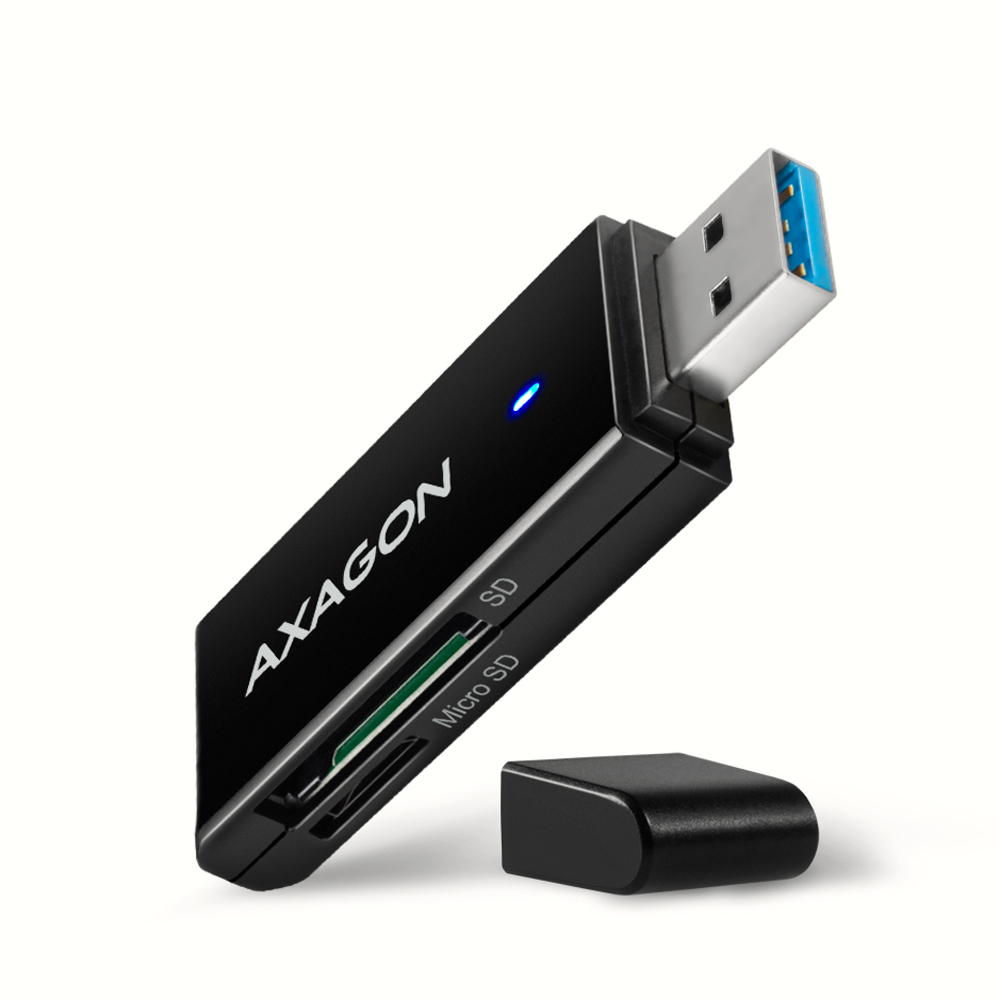 Axagon CRE-S2N kortlæser USB 3.2 Gen 1 (3.1 Gen 1) Type-A Sort