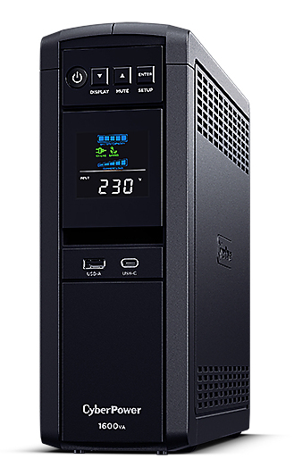 CyberPower CP1600EPFCLCD UPS-enhed Interaktivt indgangsstik 1,6 kVA 1000 W 6 AC stikkontakt(er)