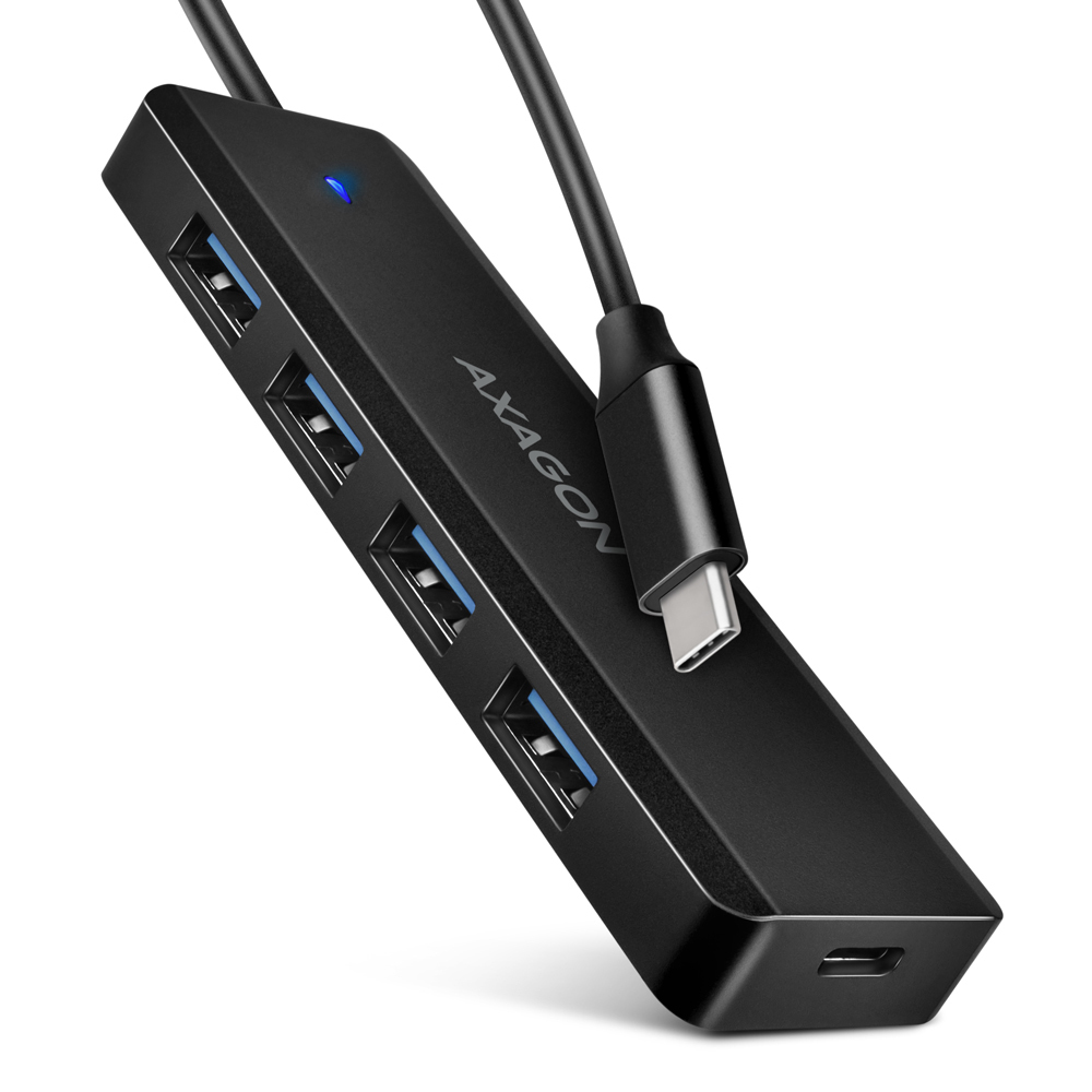 Axagon HUE-C1C interface hub USB 3.2 Gen 1 (3.1 Gen 1) Type-C 5000 Mbit/s Sort