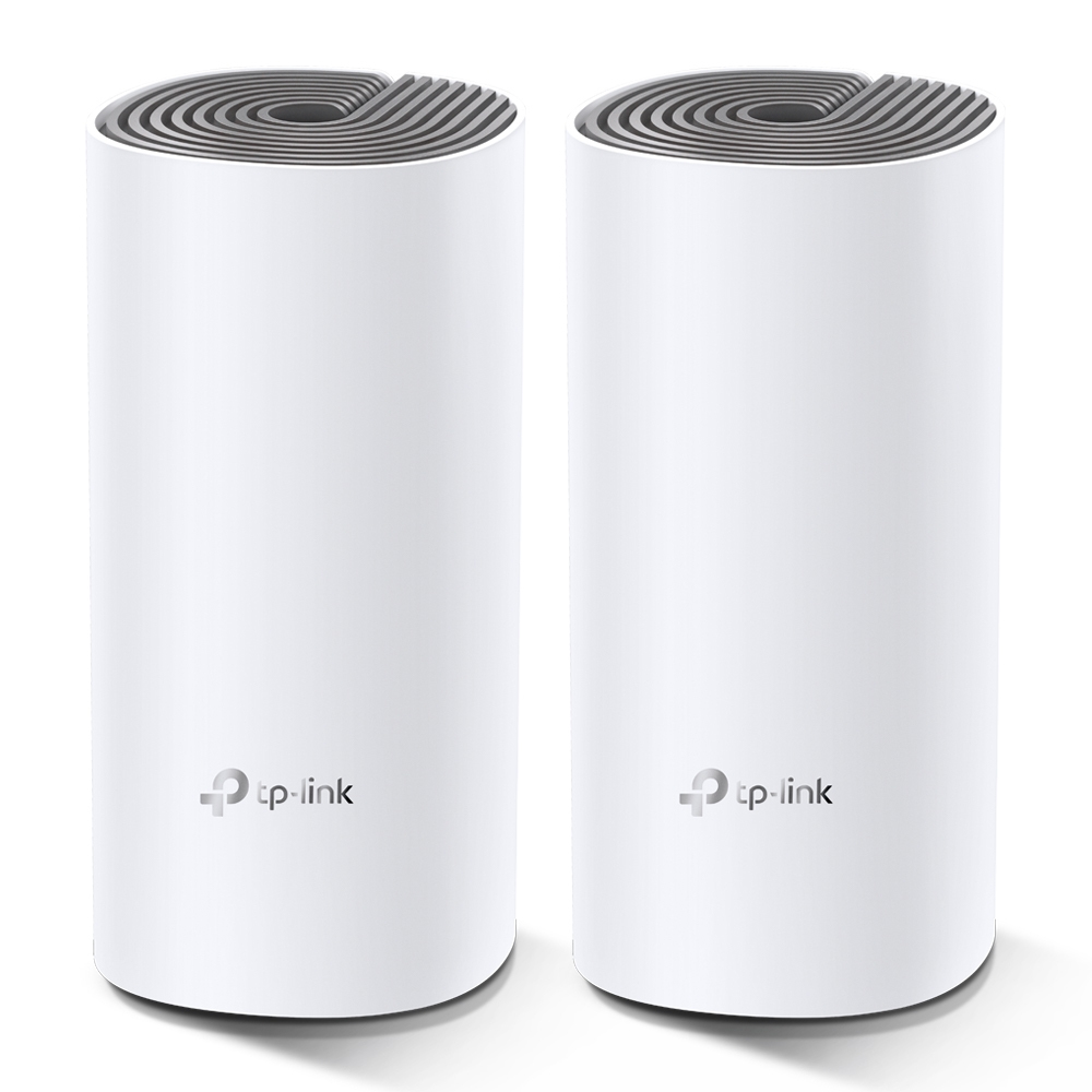 TP-Link Deco E4 (2-pack) Dual-band (2,4 GHz / 5 GHz) Wi-Fi 5 (802.11ac) Hvid, Grå Intern