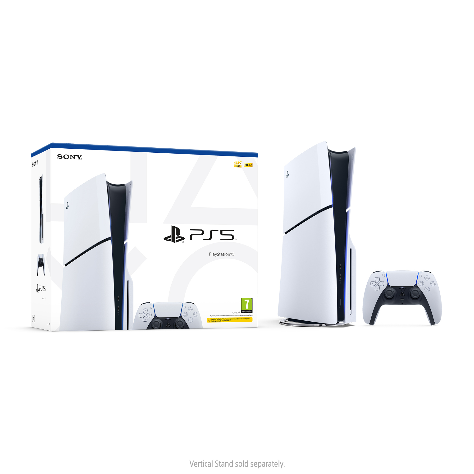 Sony Playstation 5 Slim 1,02 TB Wi-Fi Sort, Hvid
