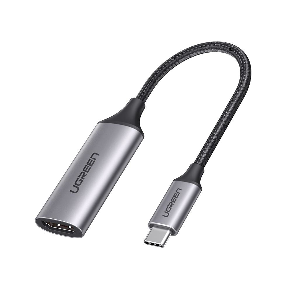 Ugreen 70444 videokabel adapter HDMI Type A (Standard) USB Type-C Aluminium, Sort