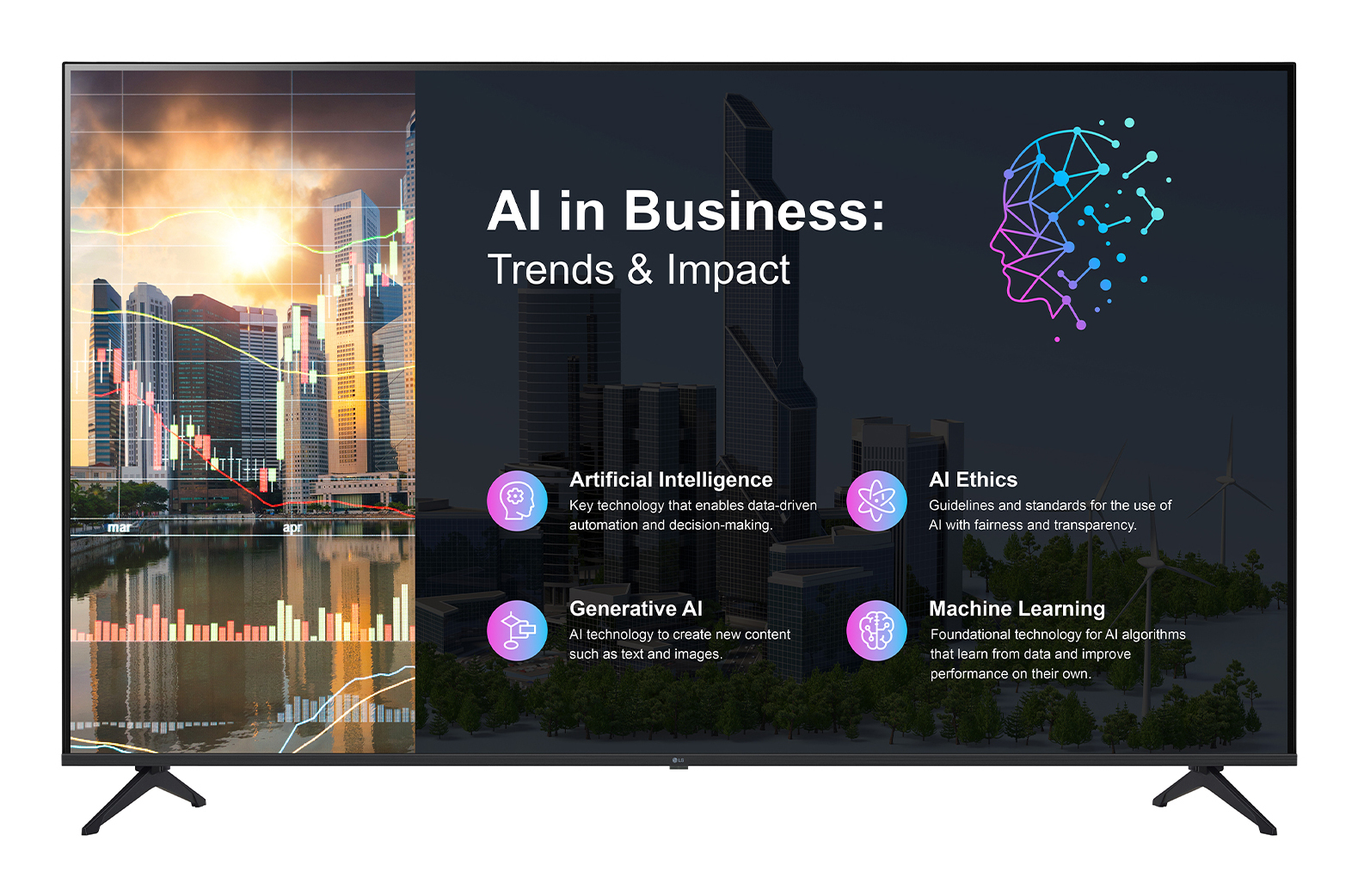 LG 50PK640S Digital fladpaneldisplay 127 cm (50") LED 260 cd/m² 4K Ultra HD Sort Indbygget processer WebOS 16/7