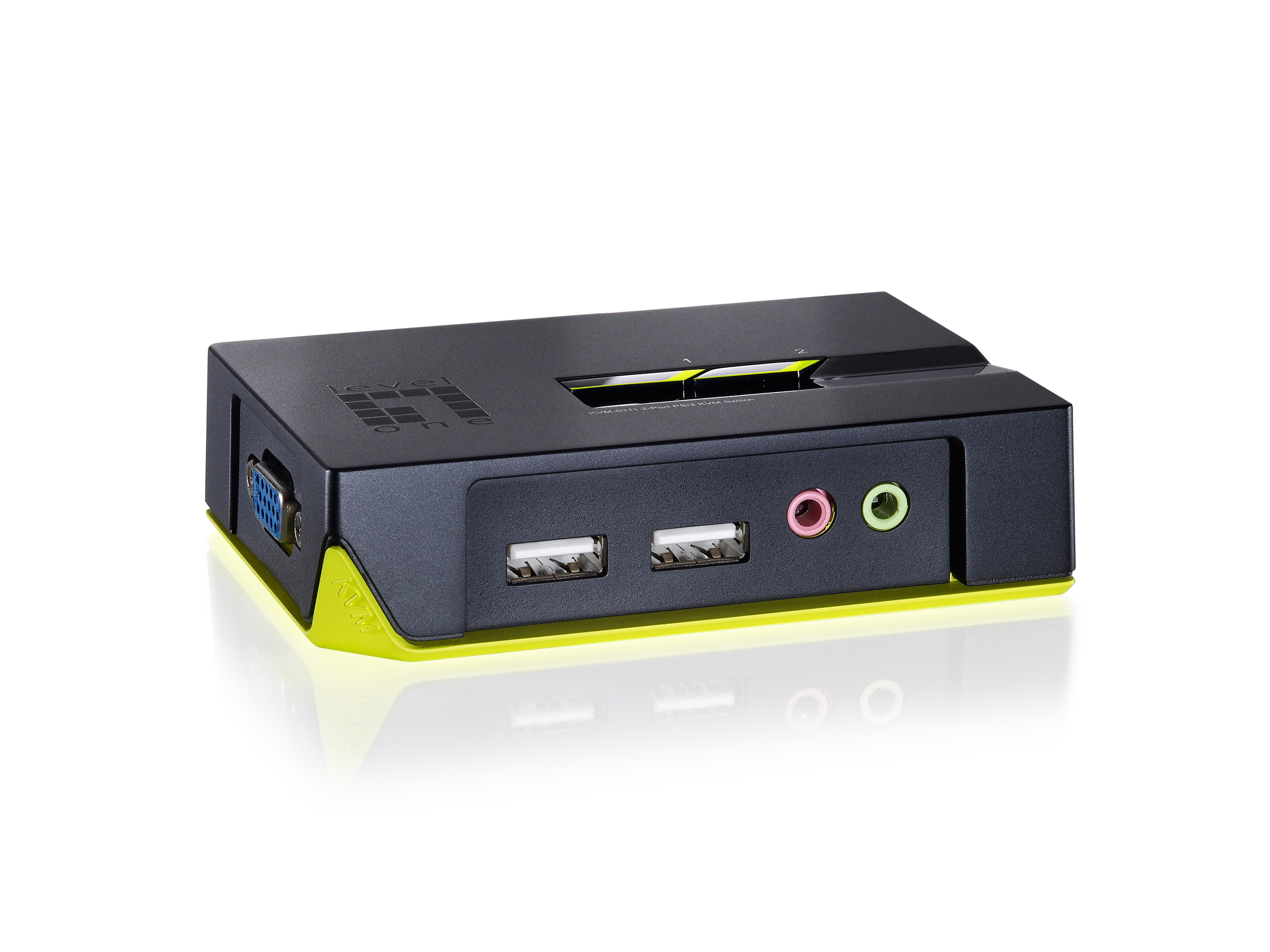 LevelOne KVM-0221 KVM Switch Sort, Grøn