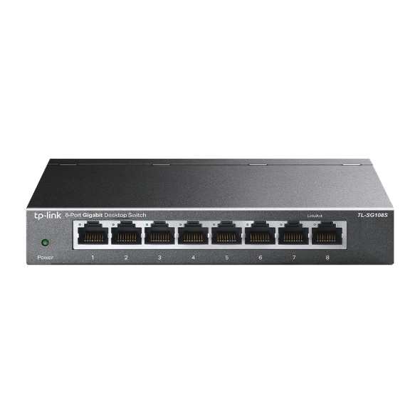 TP-Link TL-SG108S(UN) netværksswitch Ikke administreret Gigabit Ethernet (10/100/1000) Desktop Sort