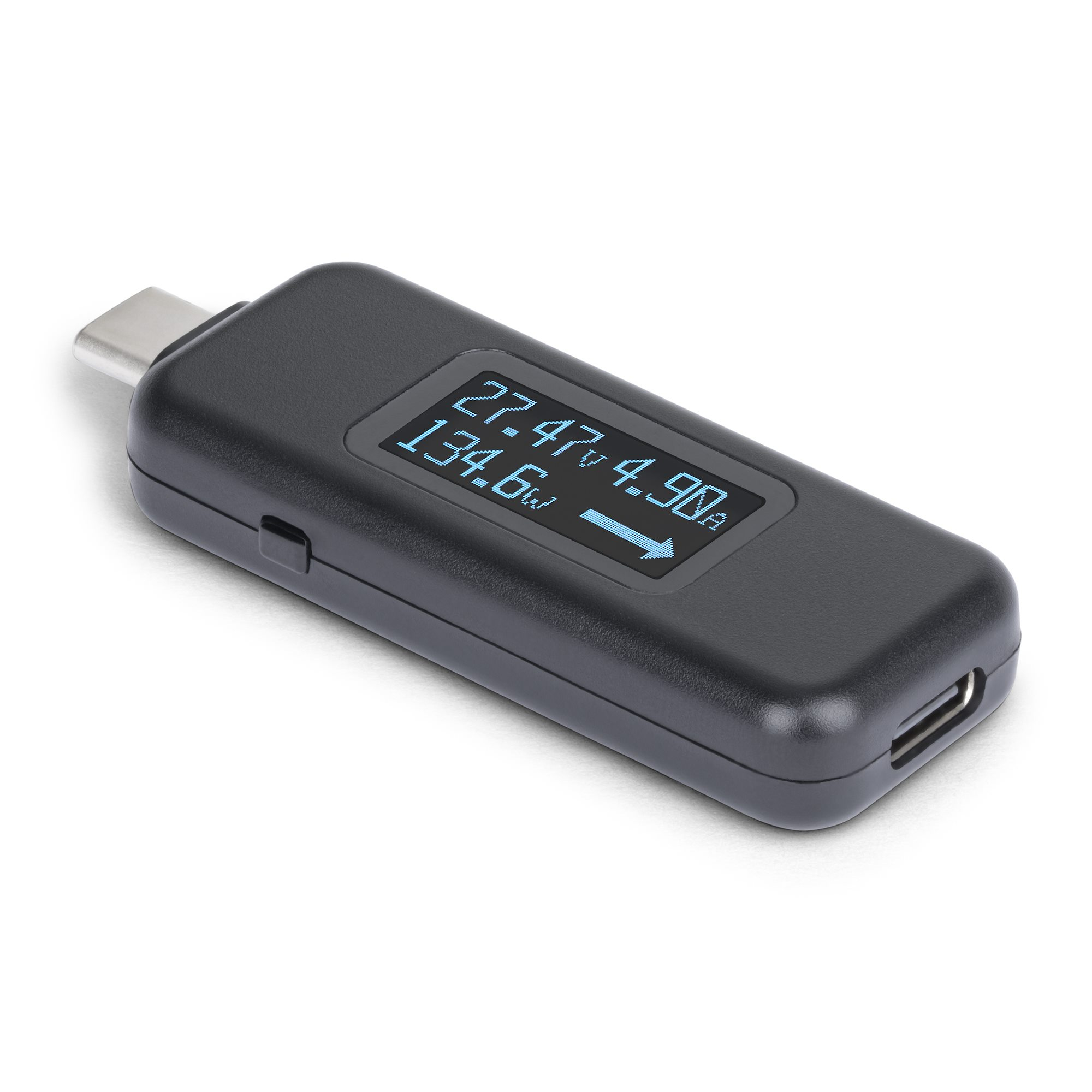 StarTech.com USBC-PWRTESTER strømforsyningstester Sort