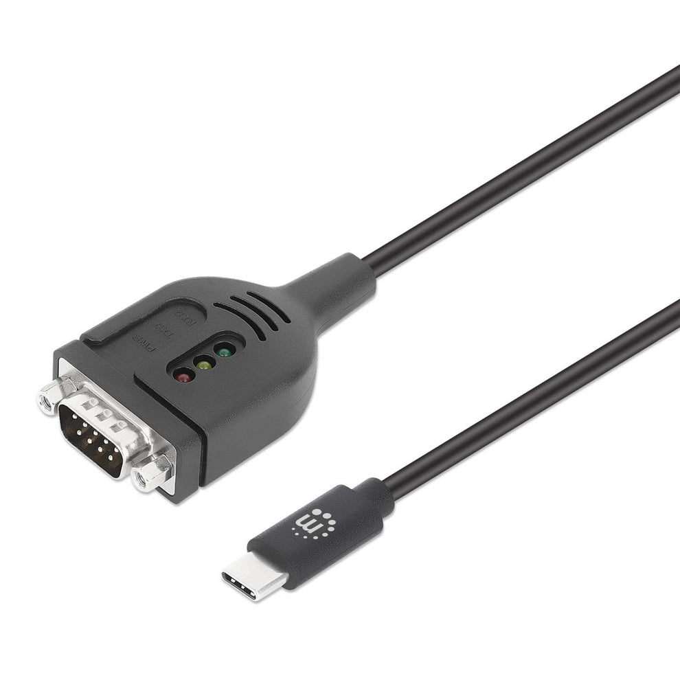 Manhattan 154499 videokabel adapter 1 m USB Type-C D-Sub (DB-9) Sort