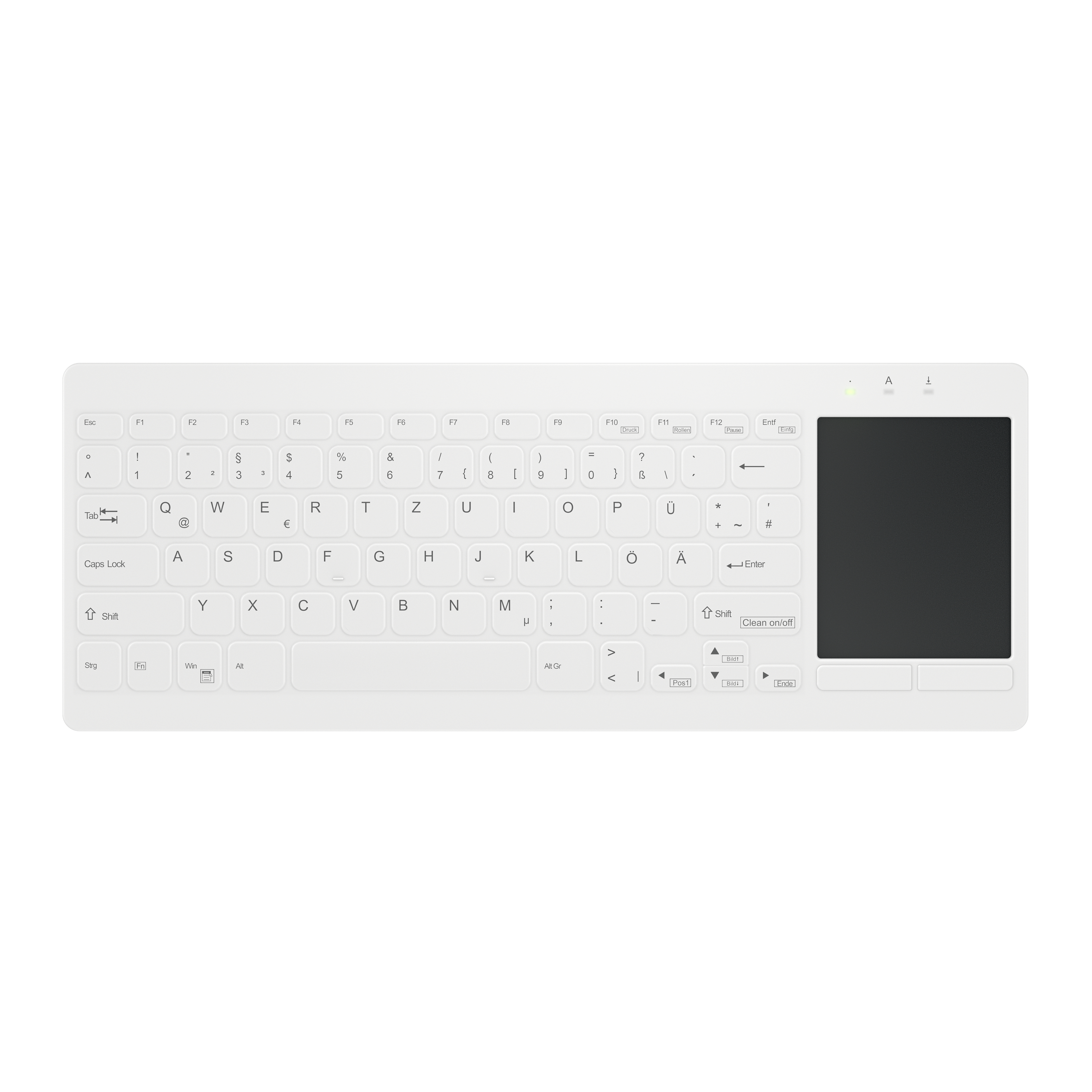 Contour Design Active Key AK-C4412F tastatur Medicinsk USB QWERTZ Tysk Hvid