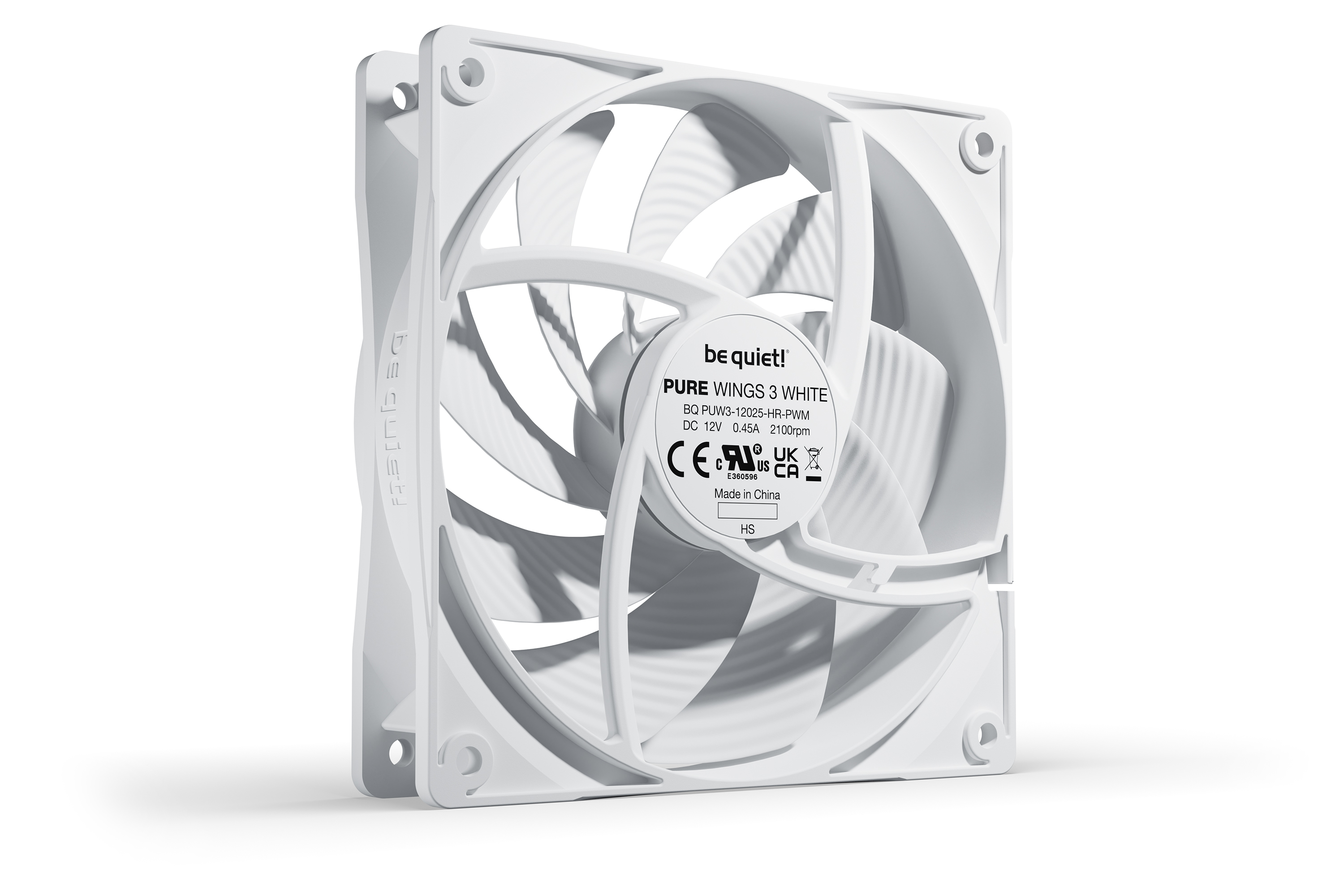 be quiet! Pure Wings 3 120mm PWM high-speed White Computerkabinet Ventilator 12 cm Hvid 1 stk