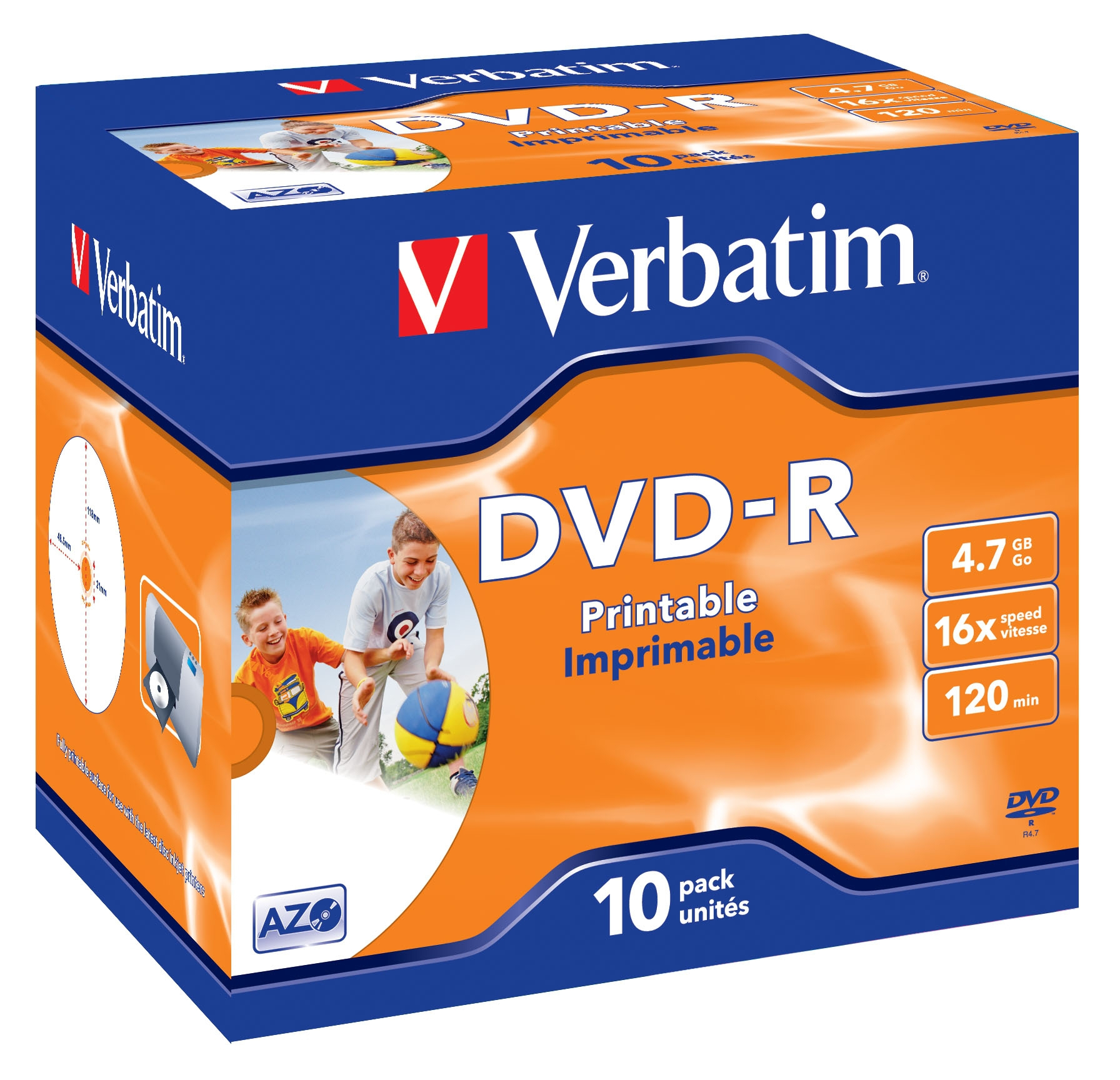 Verbatim 43521 tom DVD 4,7 GB DVD-R 10 stk