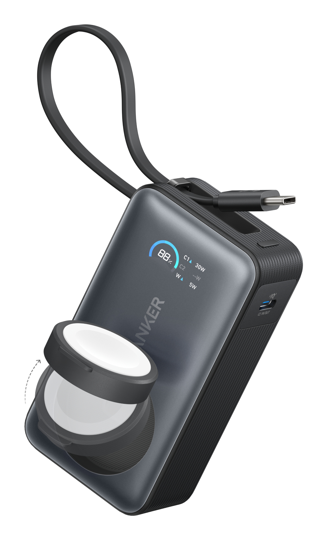 Anker MagGo 10000 mAh Trådløs opladning Sort