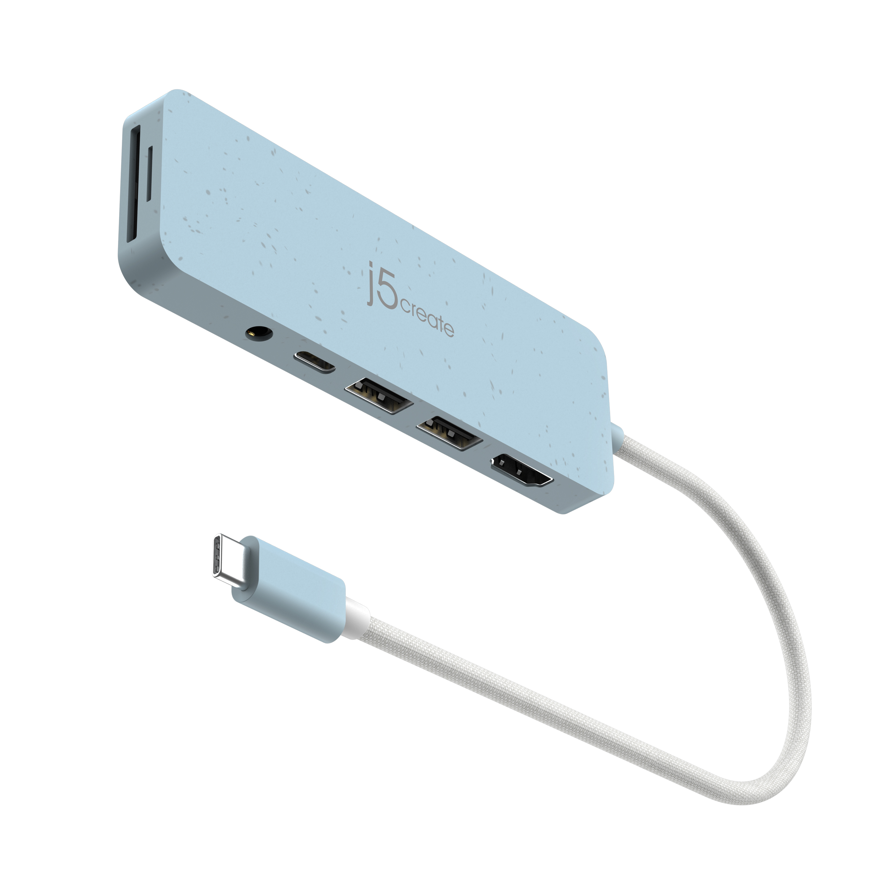 j5create JCD373EC-N Miljøvenlig USB-C®-hub med flere porte og strømforsyning