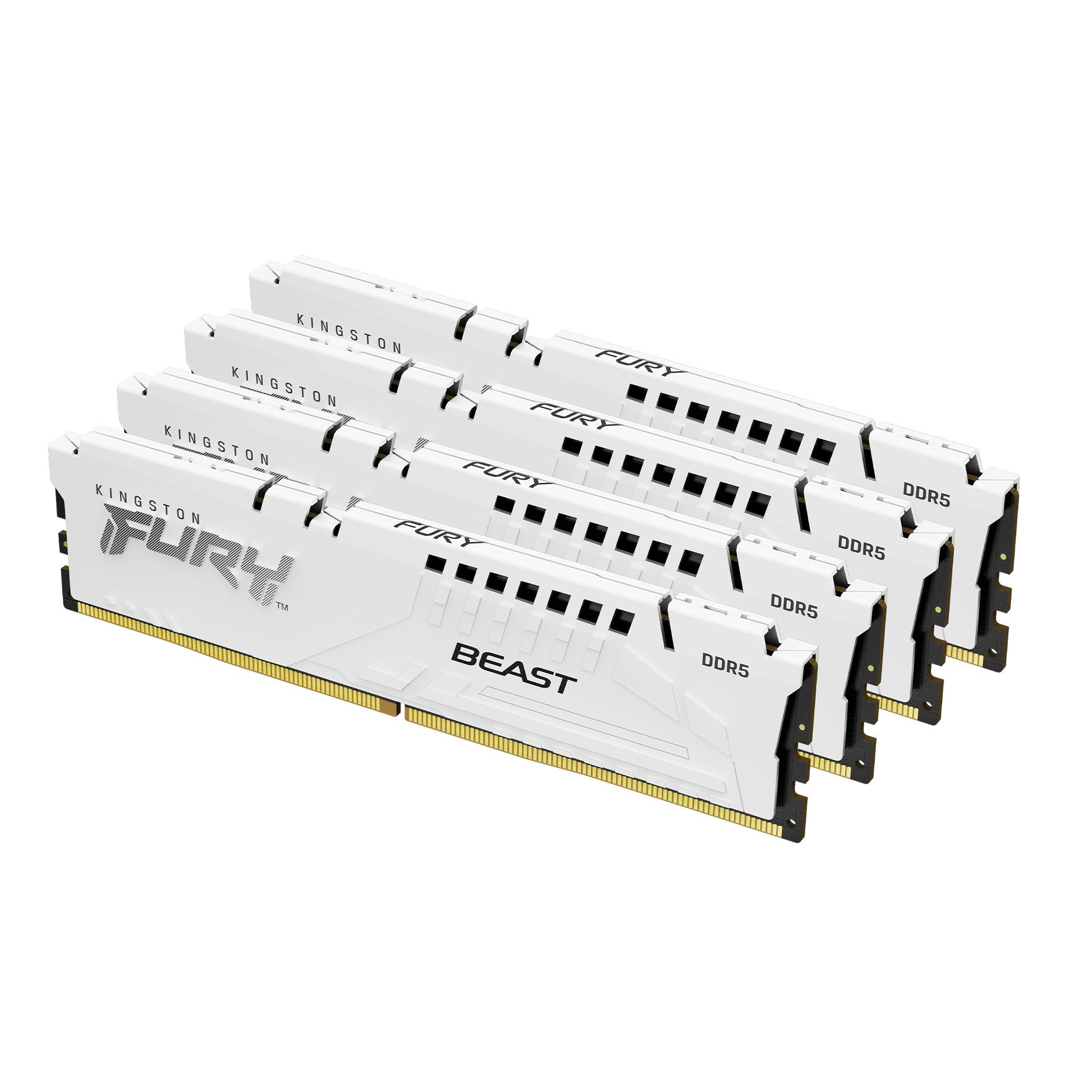Kingston Technology FURY Beast 128GB 5200MT/s DDR5 CL40 DIMM (Sæt med 4) White XMP