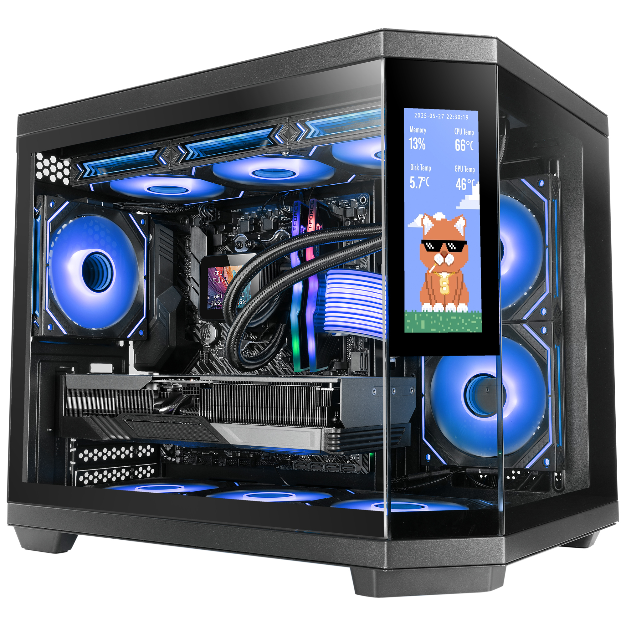 Mars Gaming MC3TCORELCDM computeretui Mini Tower Sort