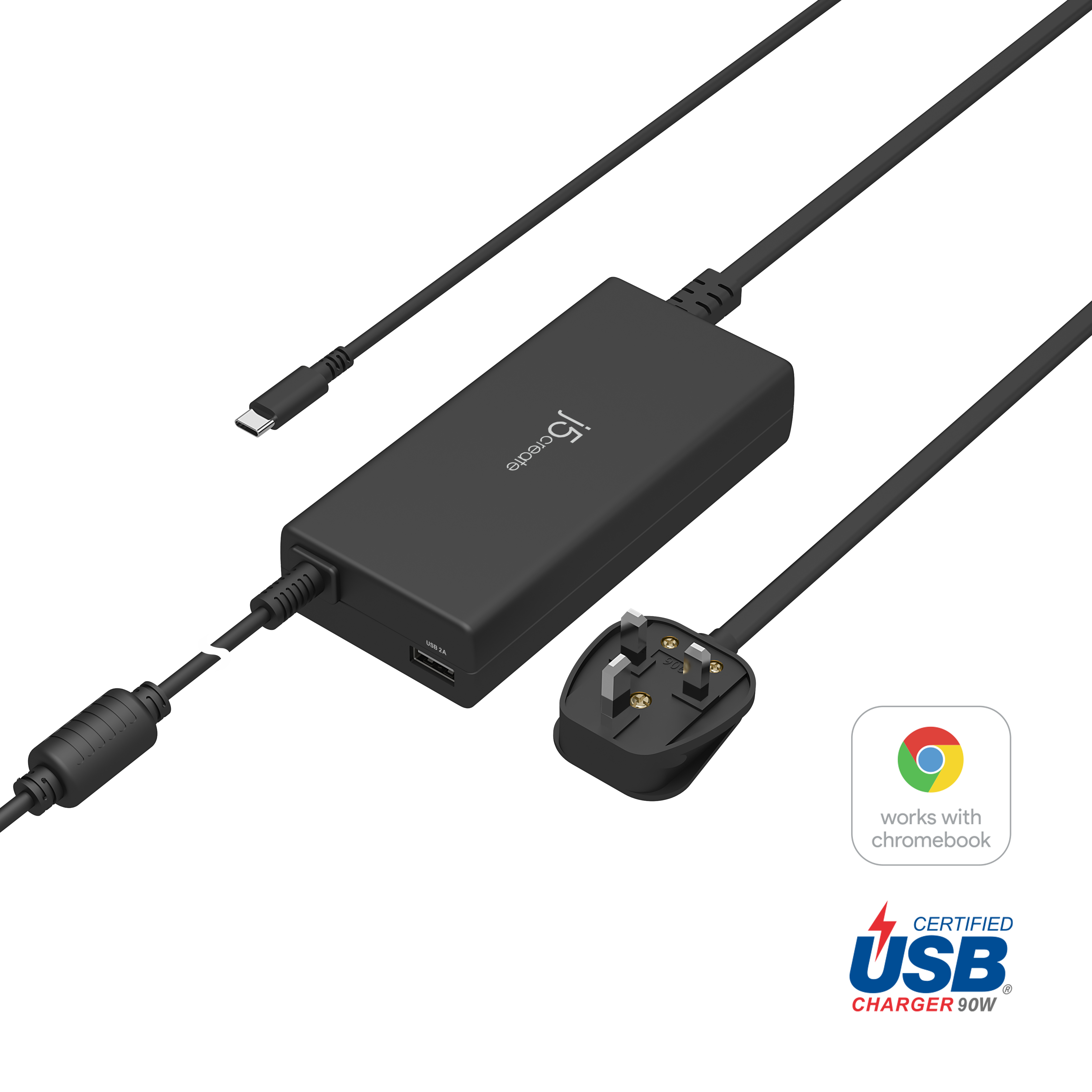 j5create JUP2290C-FN 100W PD USB-C® Superoplader - UK