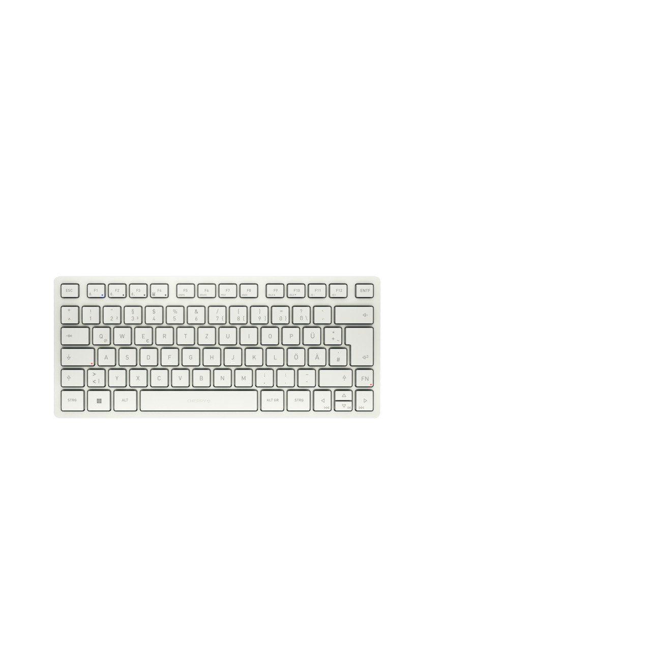 CHERRY KW 7100 MINI BT tastatur Universel Bluetooth QWERTZ Tysk Hvid