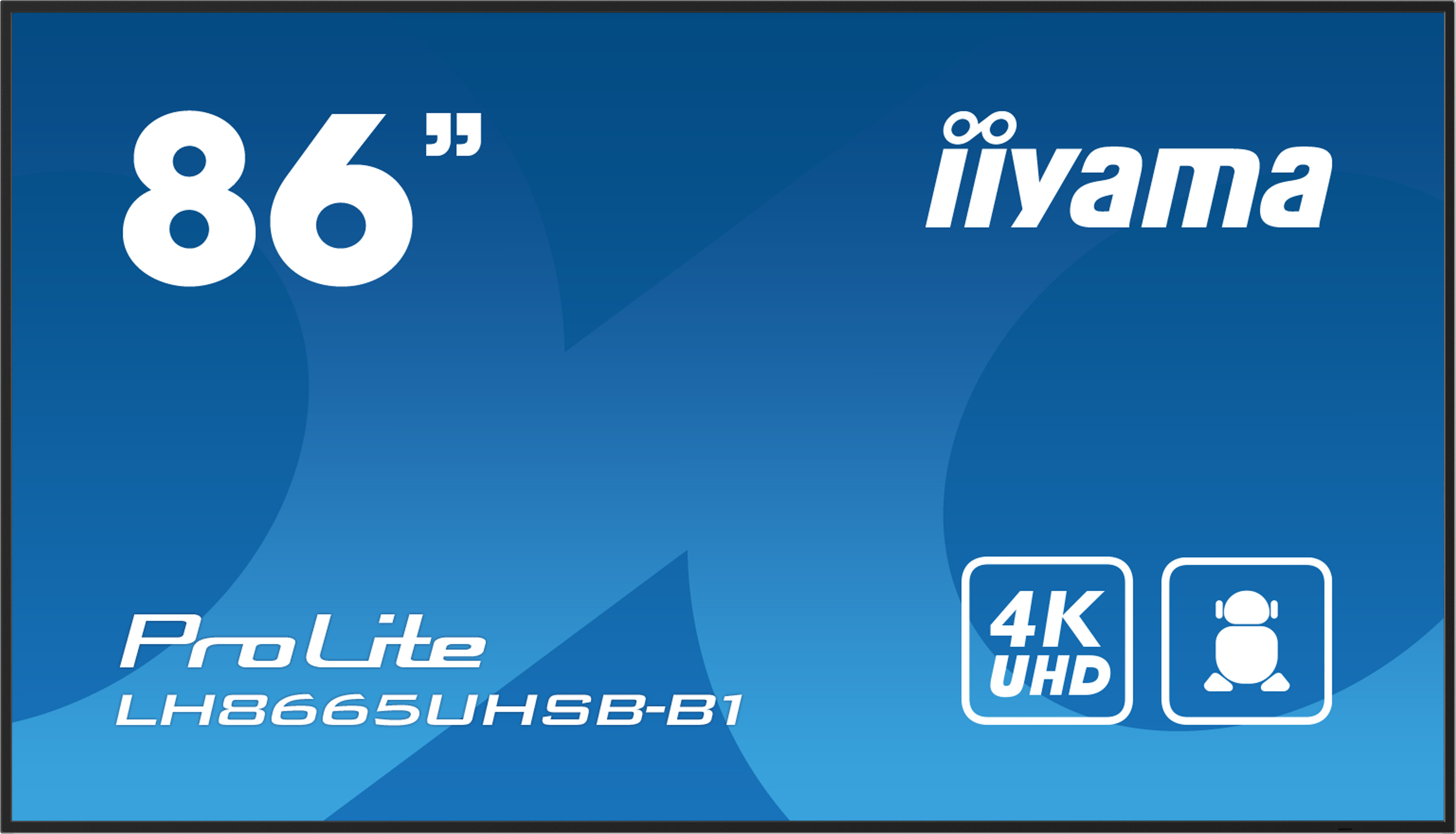 iiyama LH8665UHSB-B1 skilte display Kiosk design 2,18 m (86") LED Wi-Fi 800 cd/m² 4K Ultra HD Sort Indbygget processer Android 11 24/7