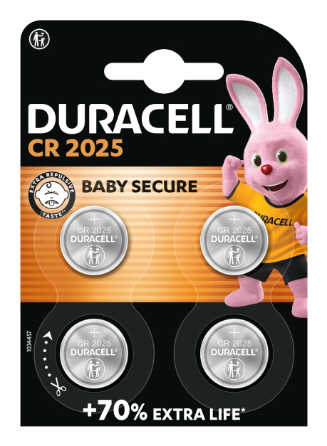 Duracell 81575810 husholdningsbatteri Genopladeligt batteri CR2025 Nikkel-Metalhydrid (NiMH)