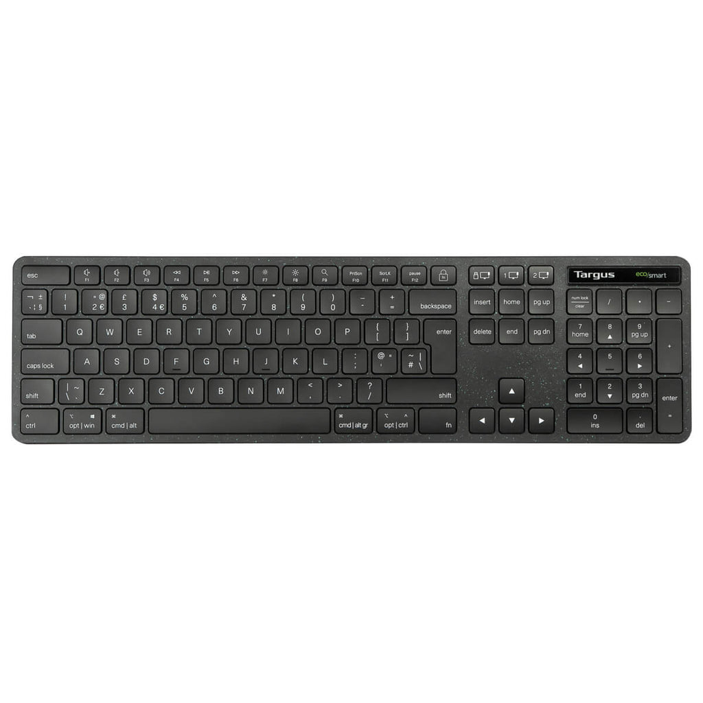 Targus EcoSmart AKB873NO tastatur Universel RF trådløs + Bluetooth QWERTY Nordisk Sort