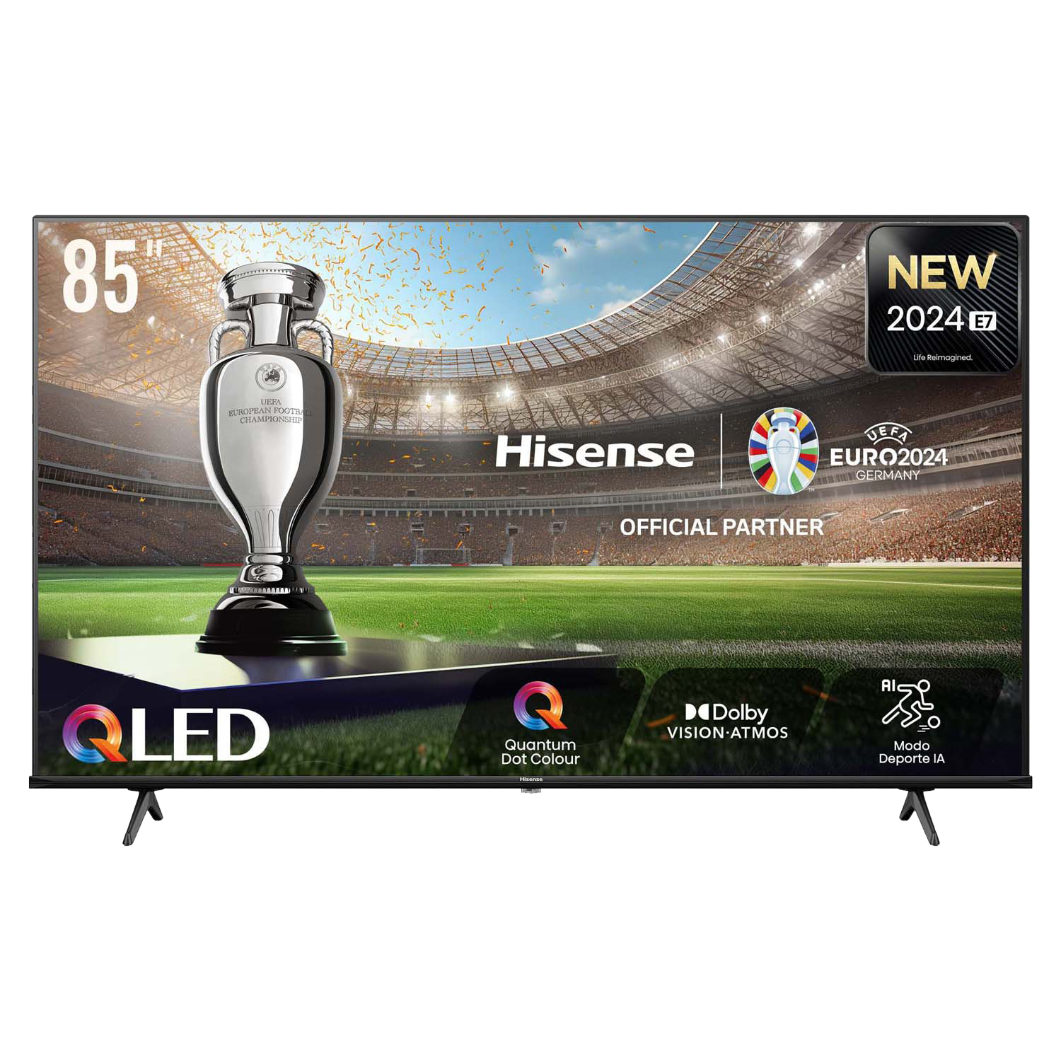 Hisense 85E7NQ TV 2,16 m (85") 4K Ultra HD Smart TV Wi-Fi Sort 400 cd/m²