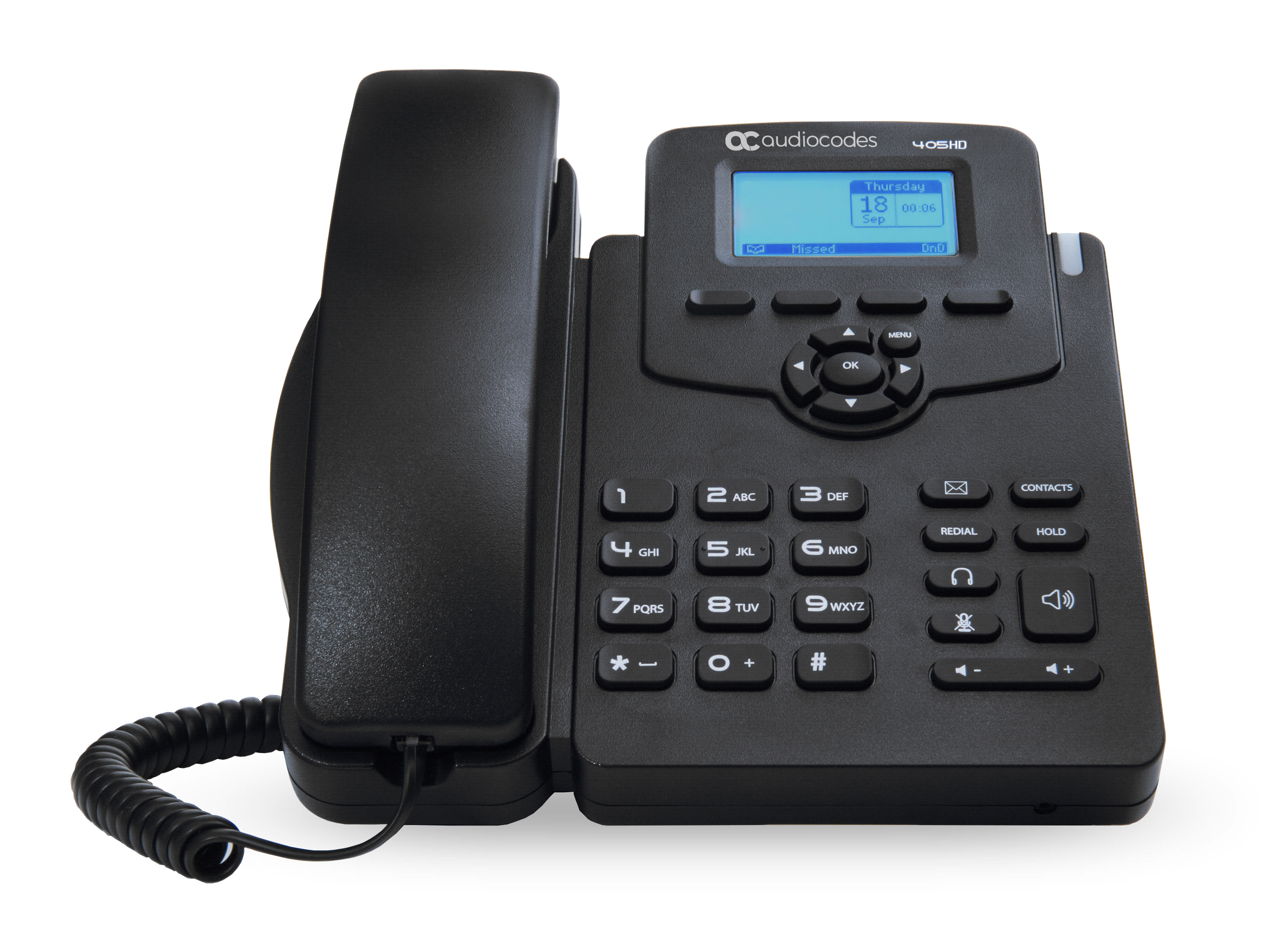 AudioCodes 405HD IP-telefon Sort 2 Linier LCD
