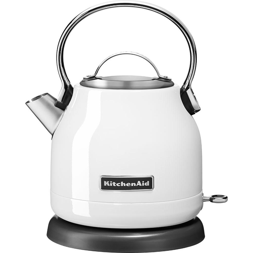 KitchenAid 5KEK1222EWH elkedel 1,25 L 2200 W Sort, Rustfrit stål, Hvid