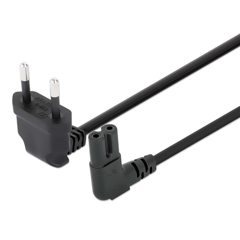 Manhattan 356862 el-ledning Sort 2 m Strømstik type C C7 forbinder