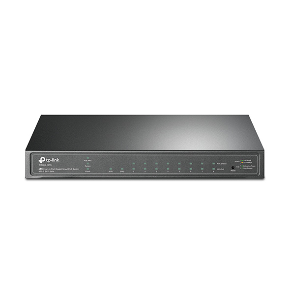 TP-Link T1500G-10PS(TL-SG2210P) Administreret L2 Gigabit Ethernet (10/100/1000) Strøm over Ethernet (PoE) Sort