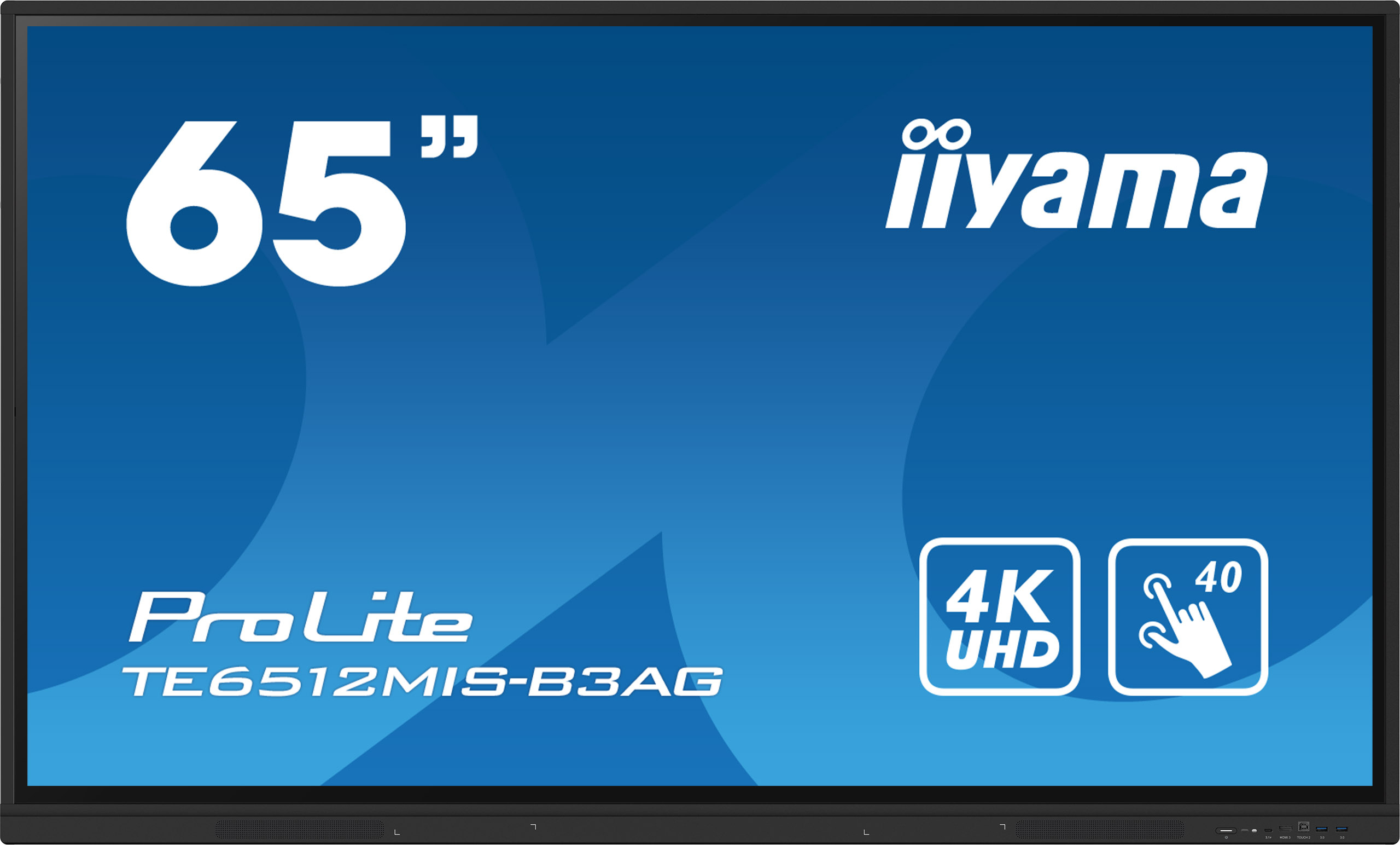 iiyama TE6512MIS-B3AG skilte display Kiosk design 165,1 cm (65") LCD Wi-Fi 400 cd/m² 4K Ultra HD Sort Berøringsskærm Indbygget processer Android 11 24/7