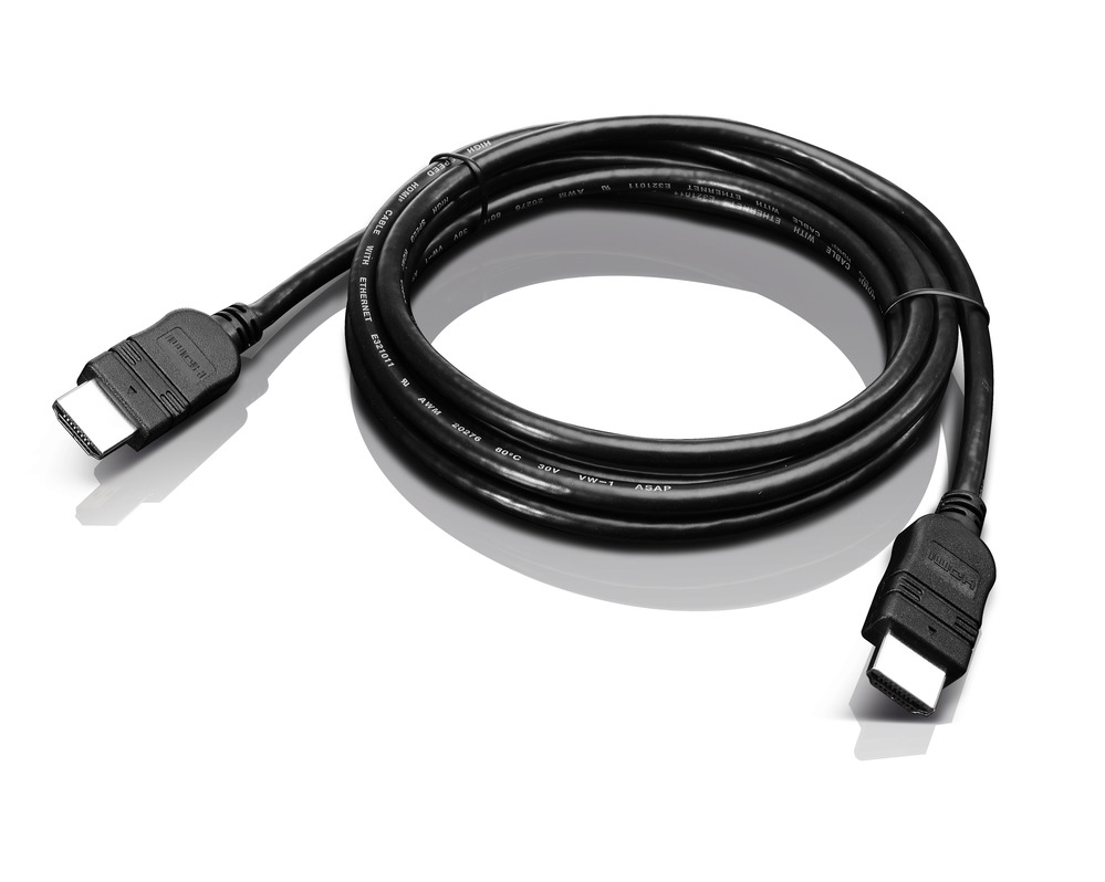 Lenovo 2.0m HDMI HDMI-kabel 2 m HDMI Type A (Standard) Sort