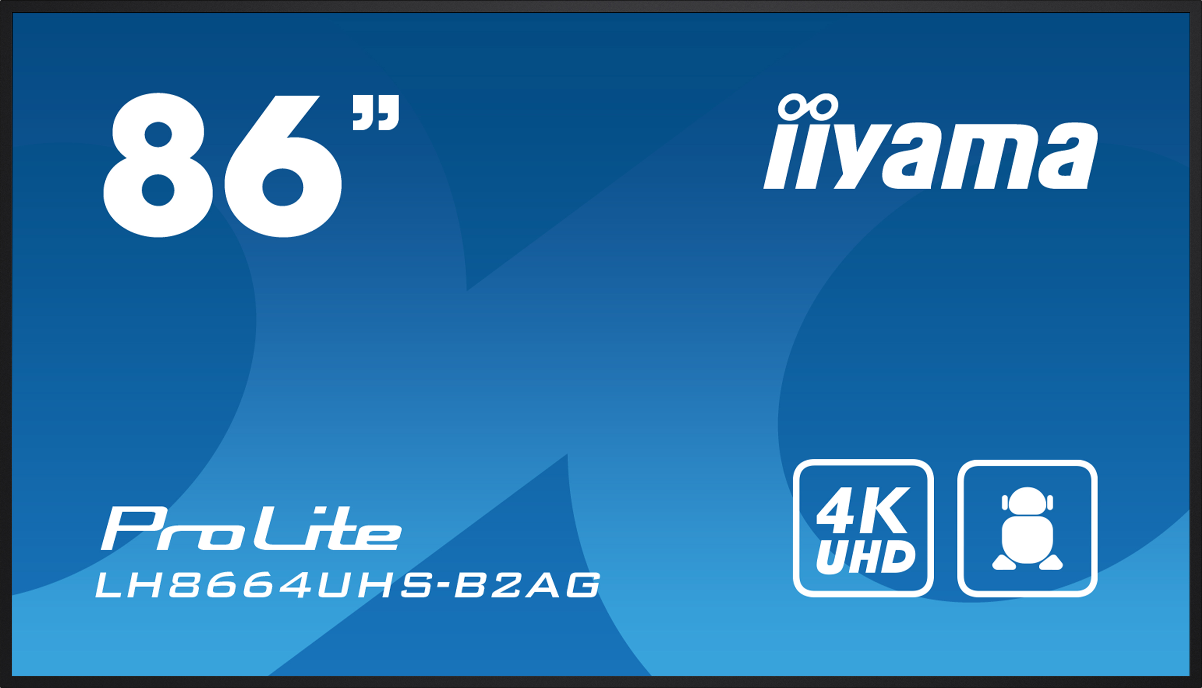 iiyama LH8664UHS-B2AG skilte display Digital fladpaneldisplay 2,18 m (86") Wi-Fi 500 cd/m² 4K Ultra HD Sort Indbygget processer Android 24/7