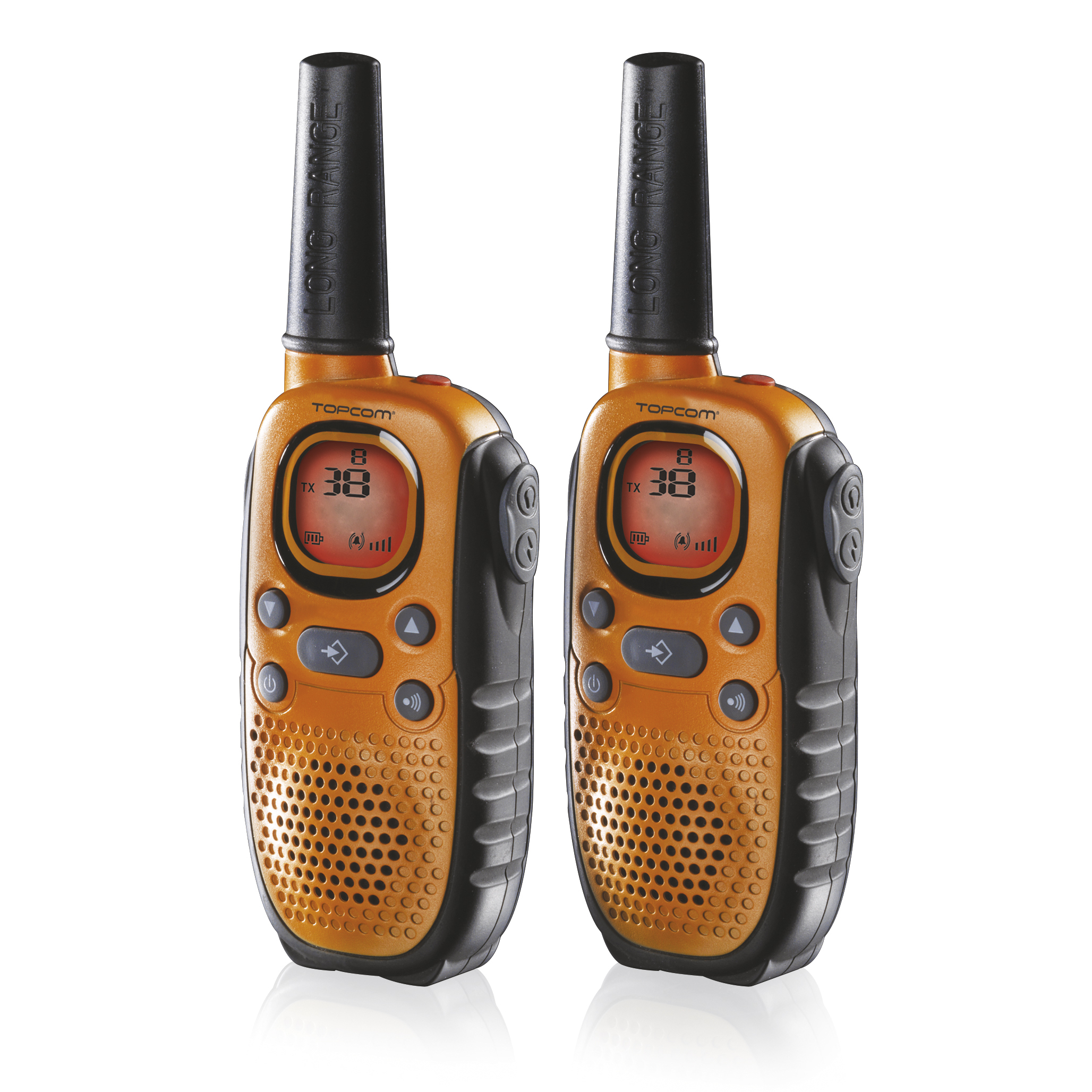 Topcom RC-6404 to-vejs radio 8 kanaler 446 MHz Sort, Orange