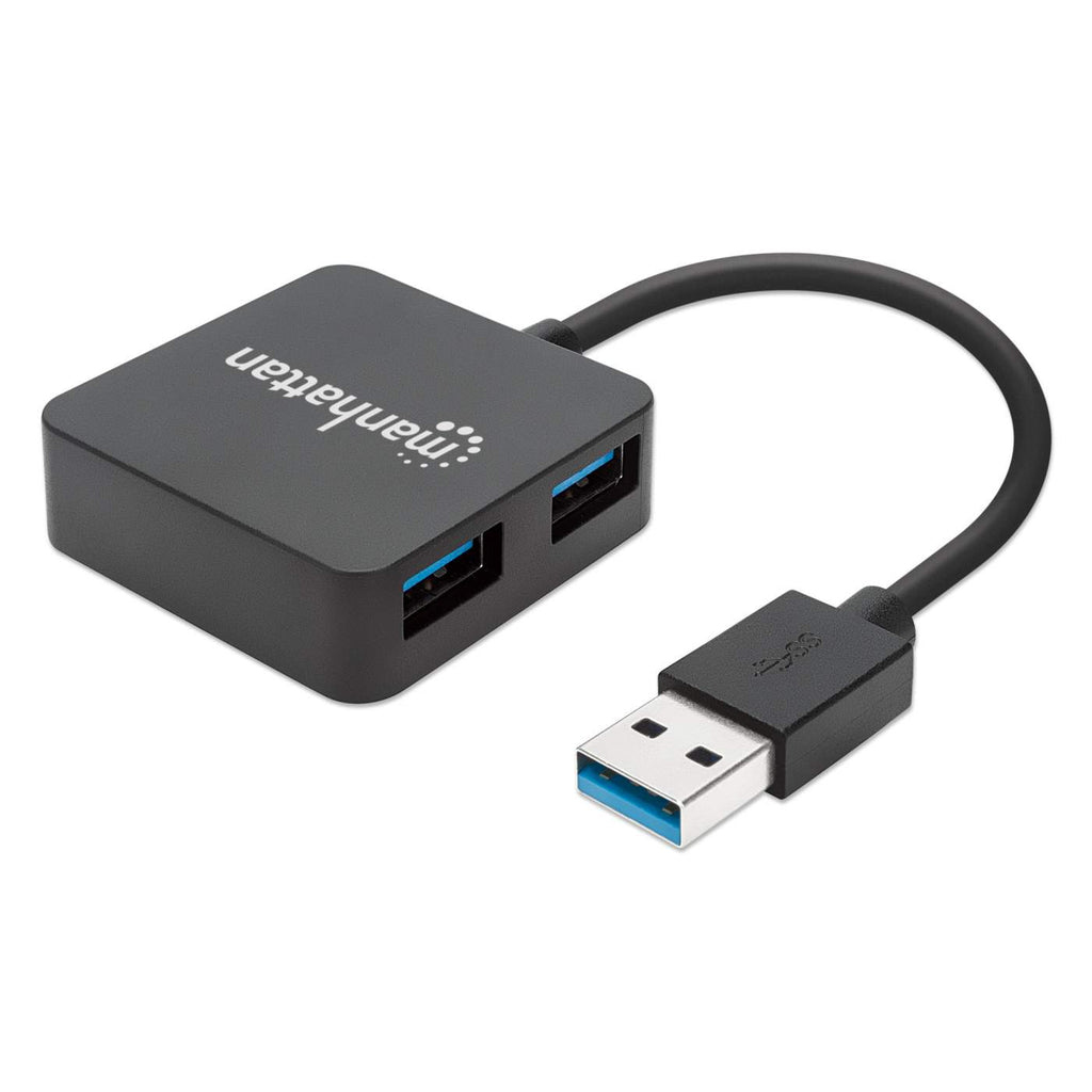 Manhattan 162296 interface hub USB 3.2 Gen 1 (3.1 Gen 1) Type-A 5000 Mbit/s Sort