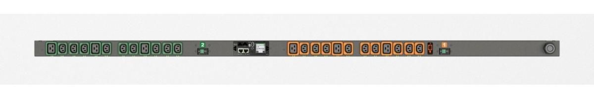 Vertiv Geist MGU5MGB1-24PH63-3PS6B2A10-S strømforsyningsenhed (PDU) 24 AC stikkontakt(er) 0U Sort